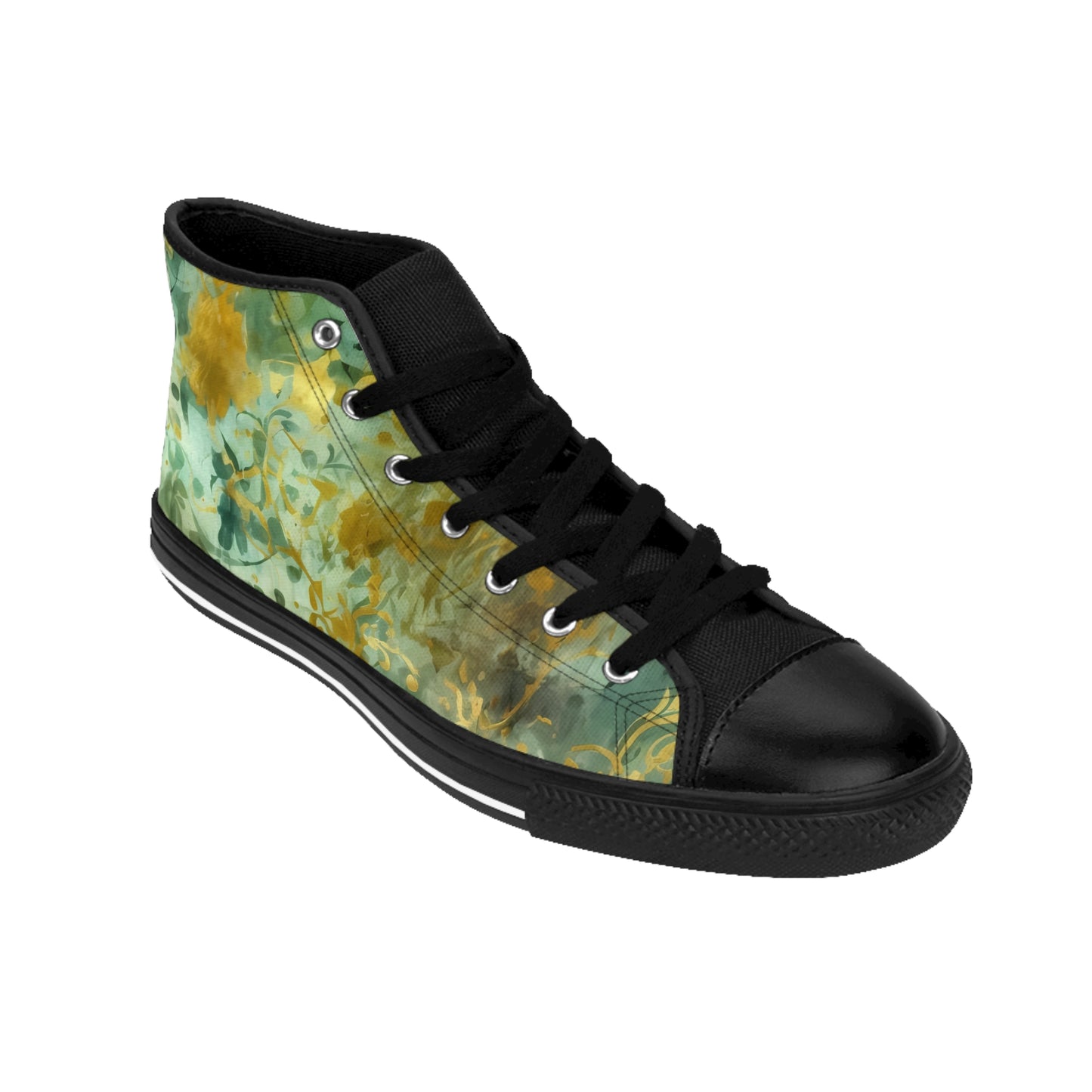 Sage and Gold Damask - Lifting High Top sneakers