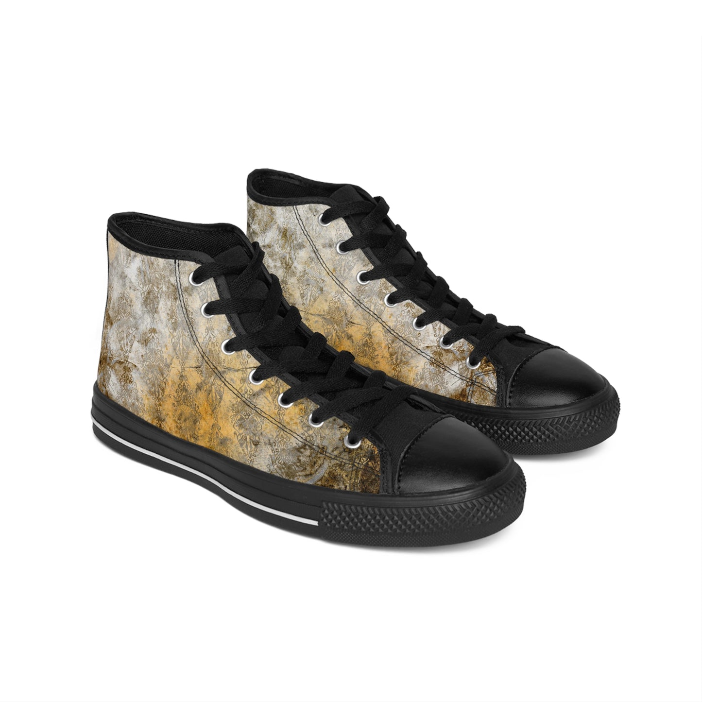 Gold Vintage Grunge - Lifting High-top Sneakers