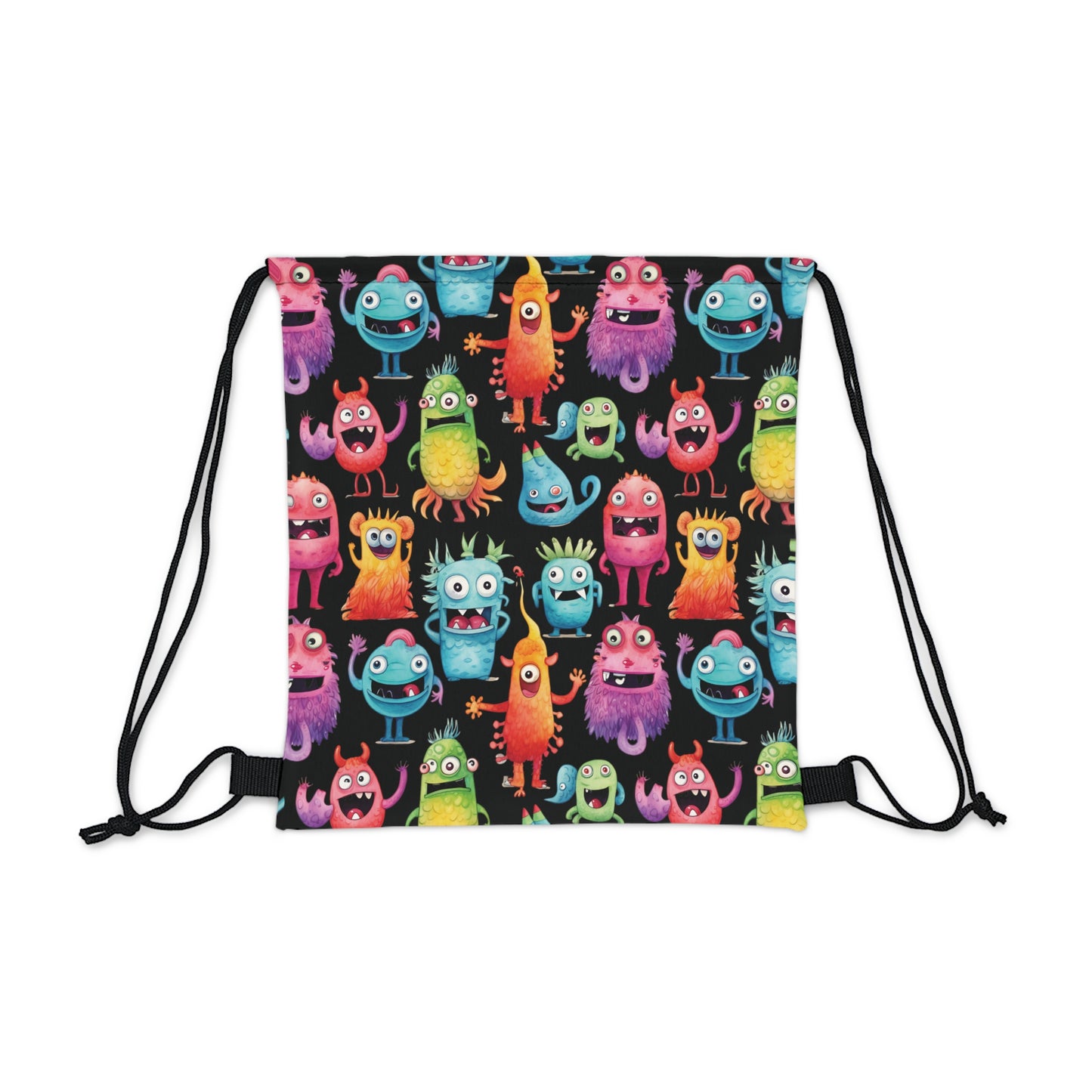 Fitness Drawstring Bag - cheerful monster
