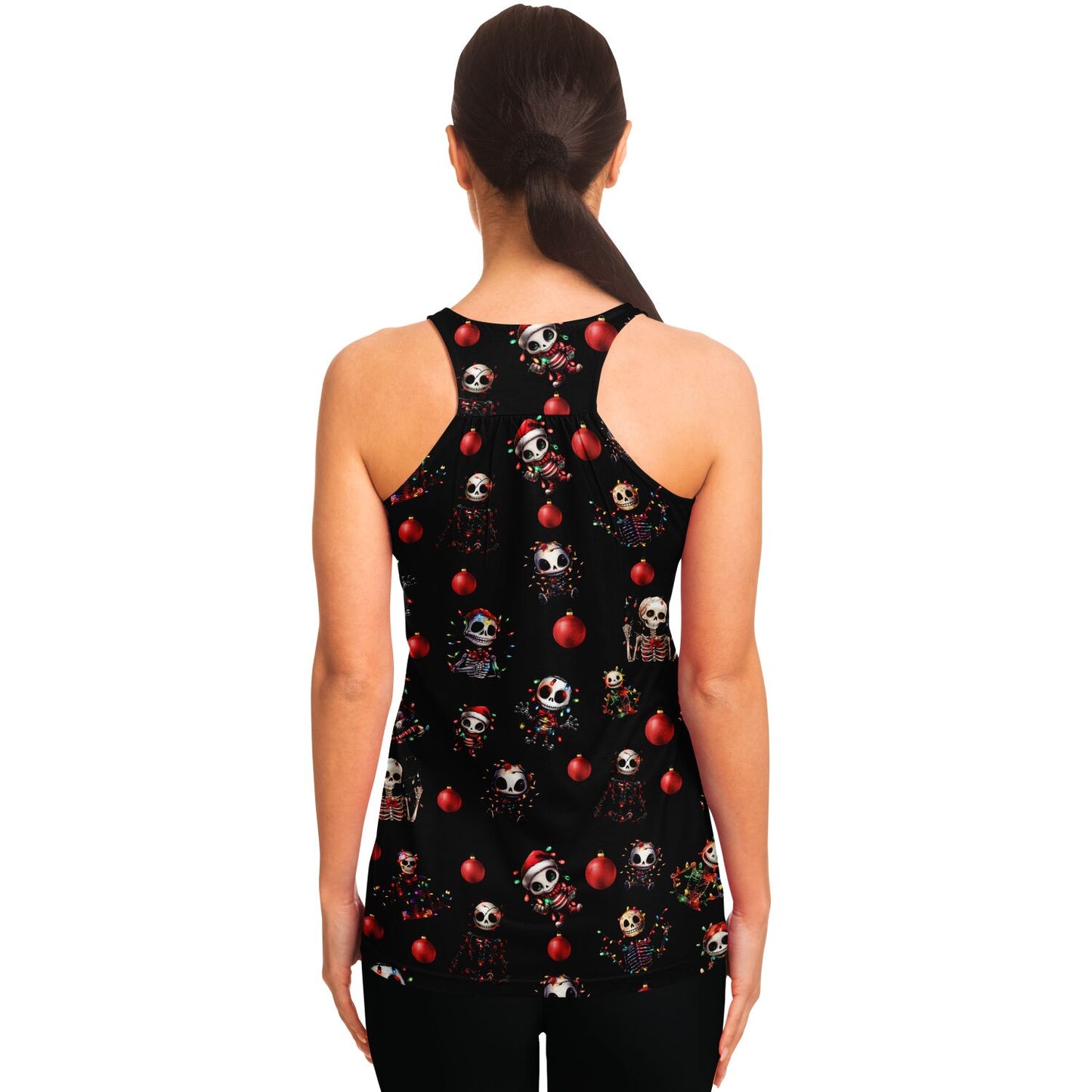 Merry Deadlift-mas Festive Skeleton - Racerback Tank Top