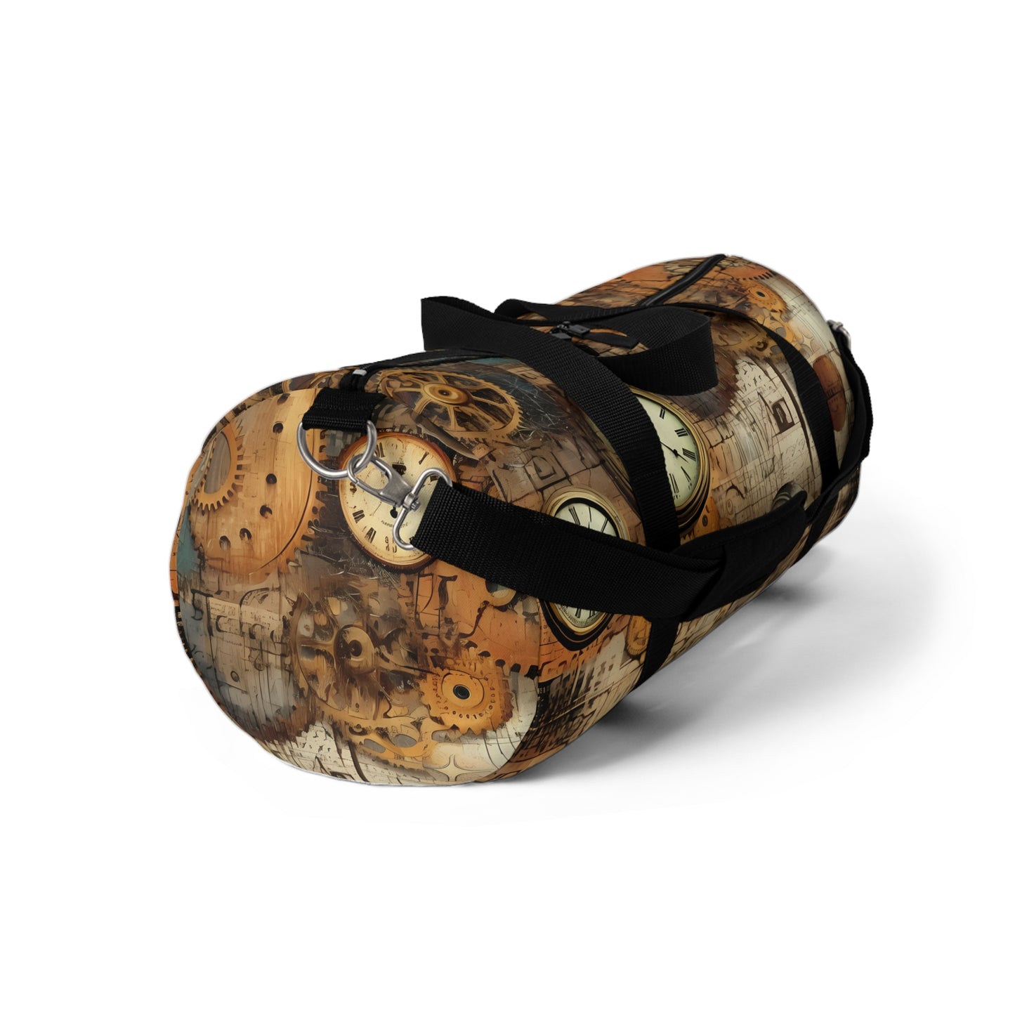 steampunk clock Gym Bag - vintage grunge travel duffel bag