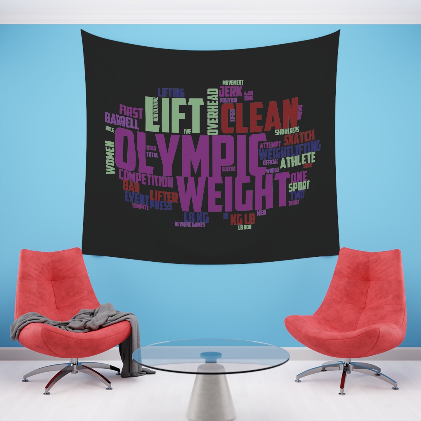 Lifting Motivation - Home Gym Wall Tapestry