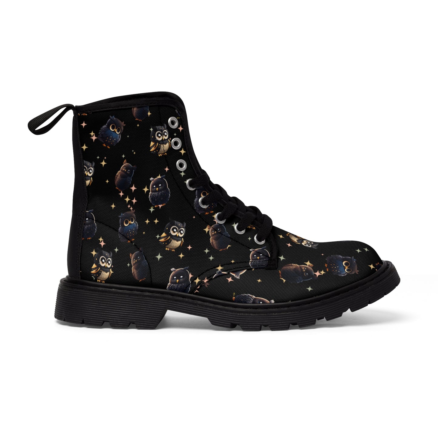 Canvas Boots - midnight owl