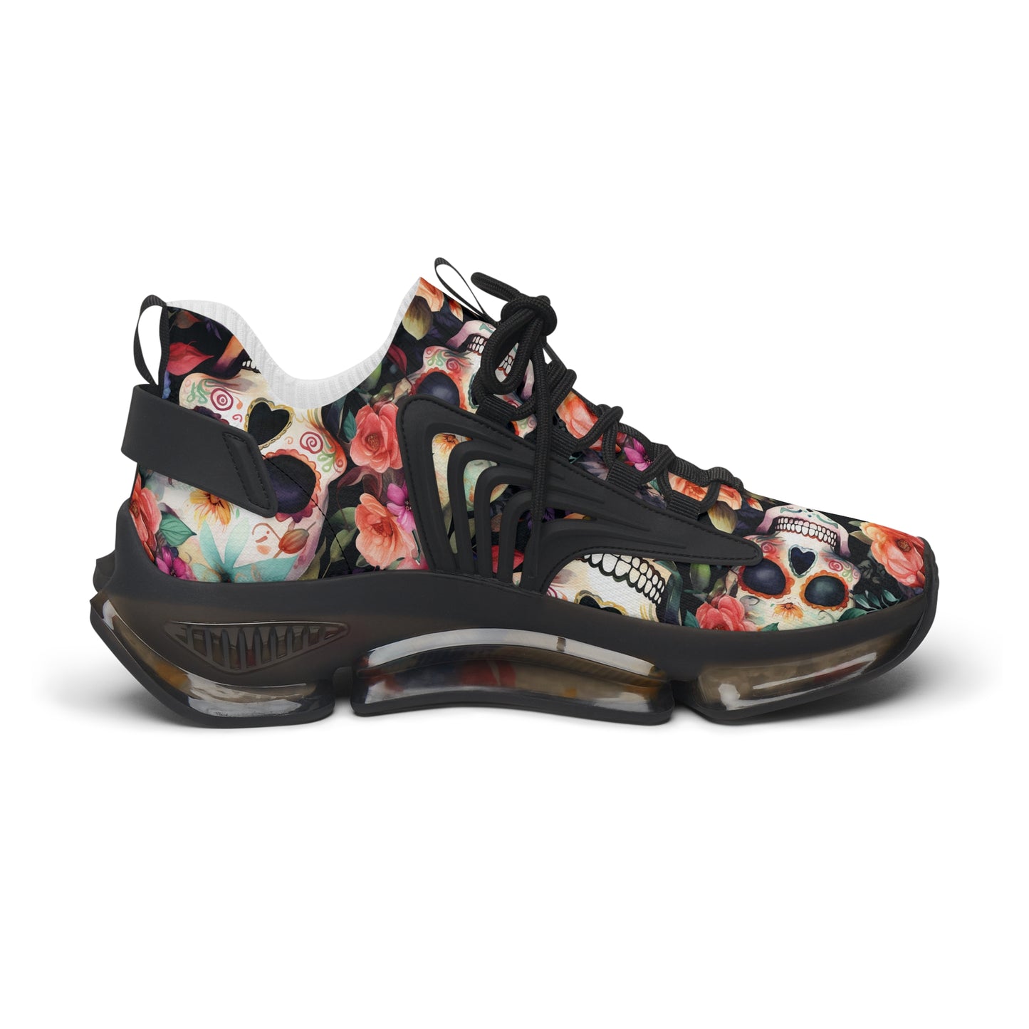 sugar Skull Women's Running Sneakers - Whimsigoth gym gear