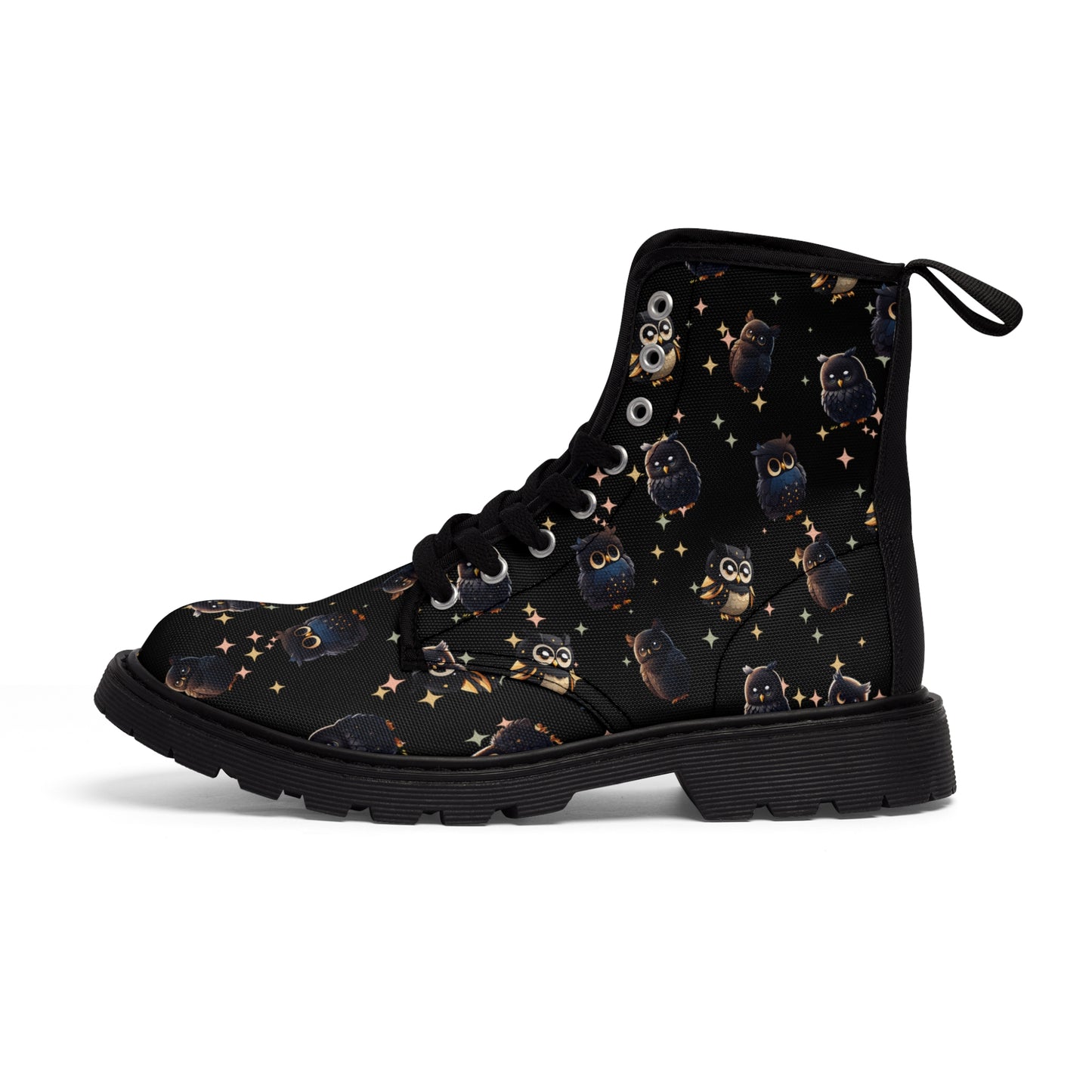 Canvas Boots - midnight owl