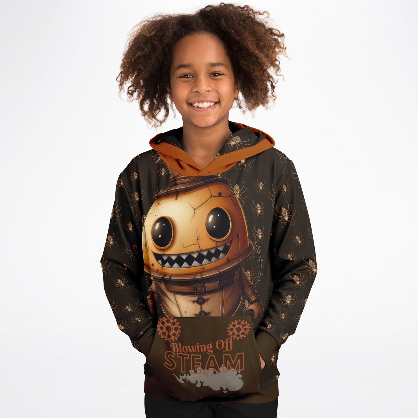 Athletic Kids Hoodie - Misfit Steampunk Crew "Blowing off steam"