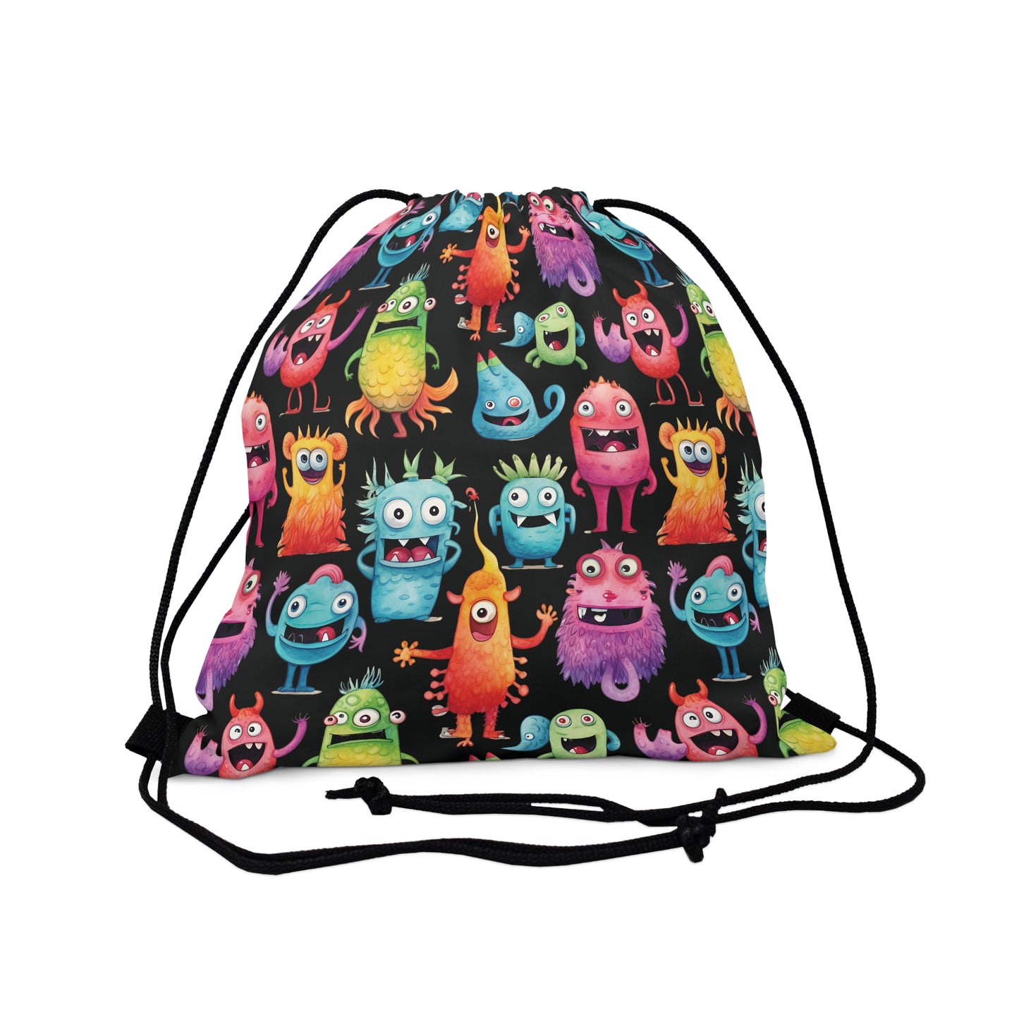 Fitness Drawstring Bag - cheerful monster