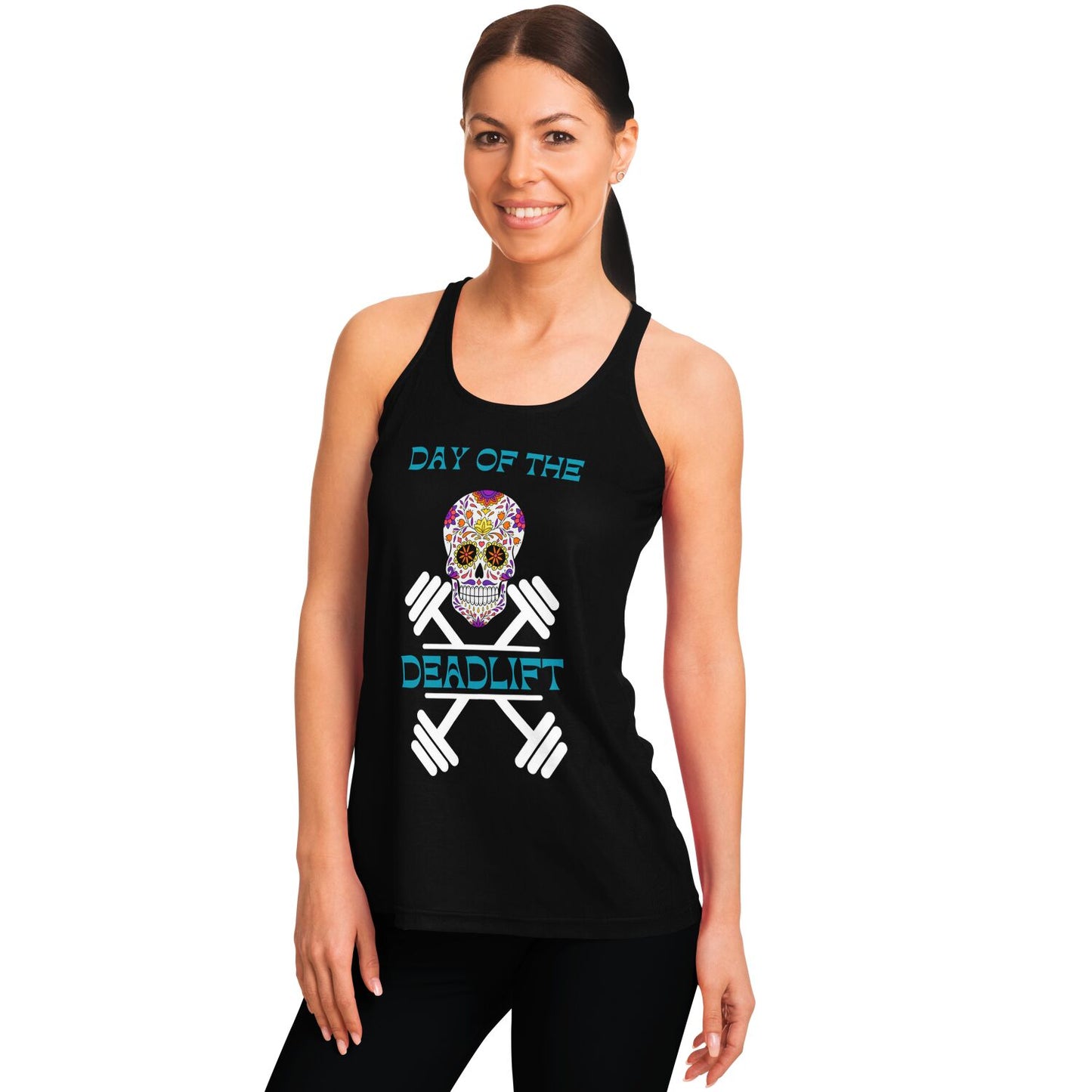 "Day of the Deadlift" Sugar Skull - Racerback Tank Top