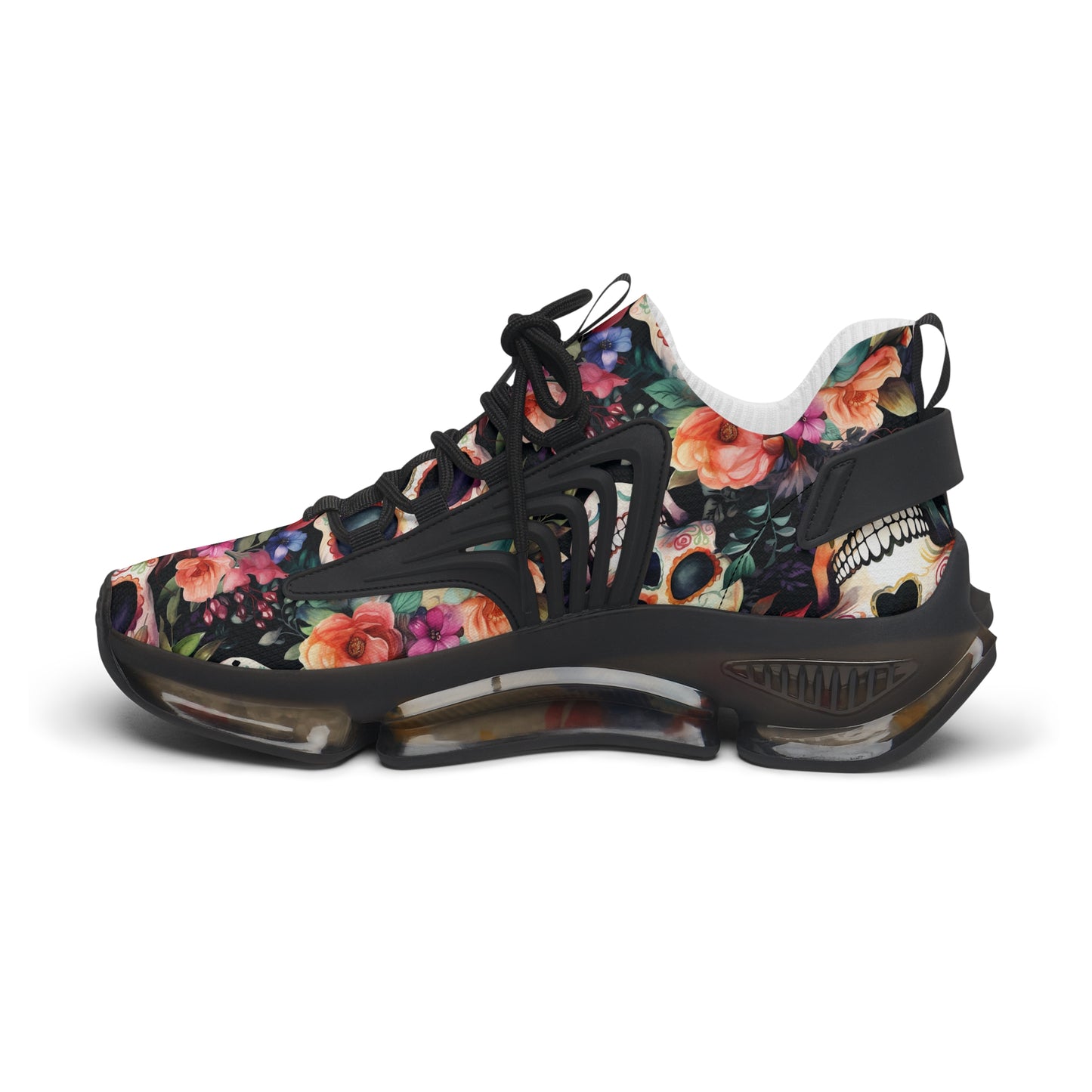 sugar Skull Women's Running Sneakers - Whimsigoth gym gear