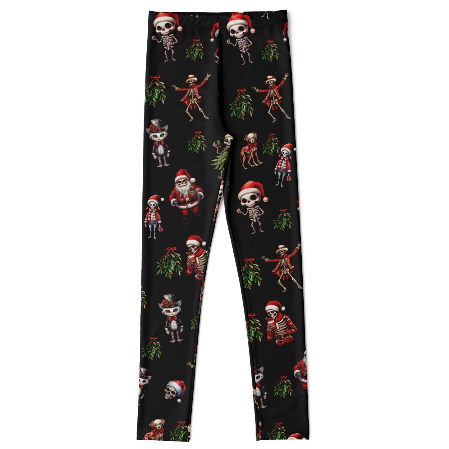 Skeleton Christmas - Kids Athletic Leggings