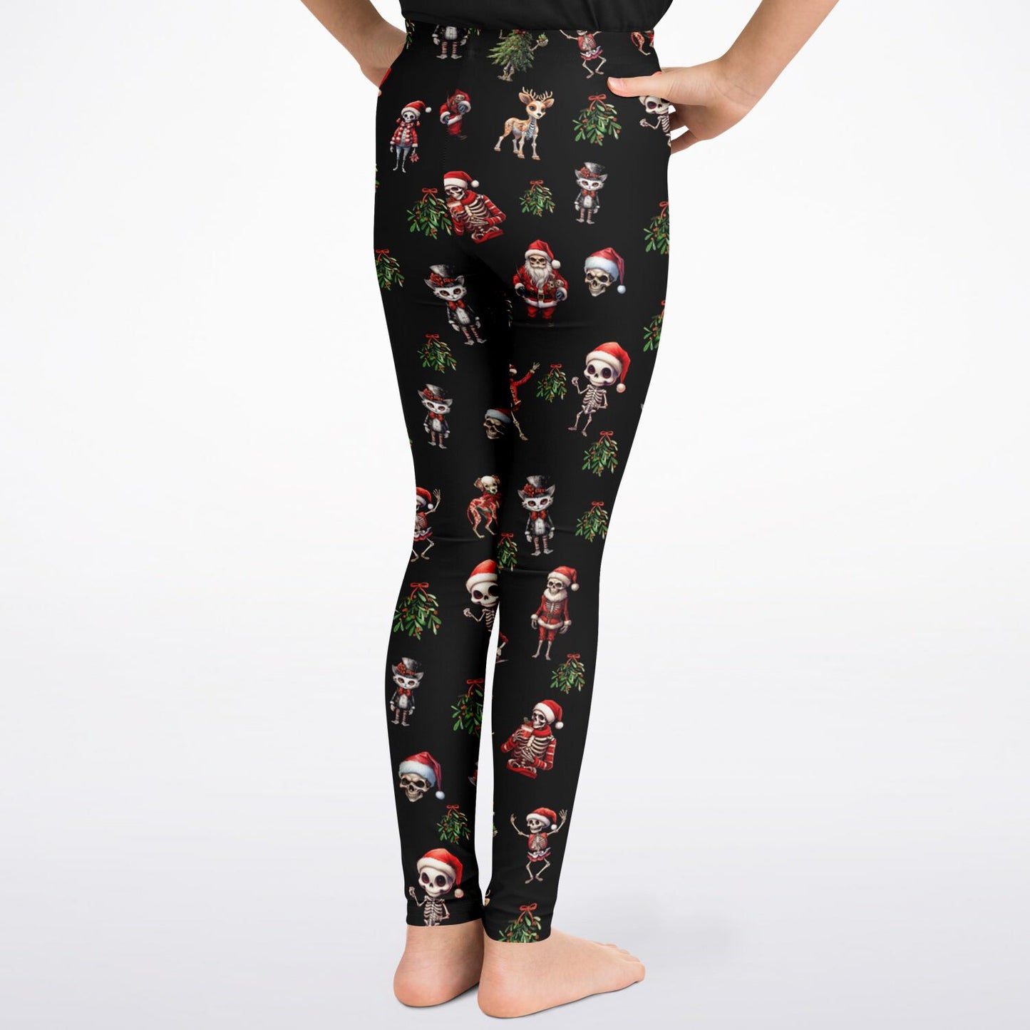 Skeleton Christmas - small child leggings