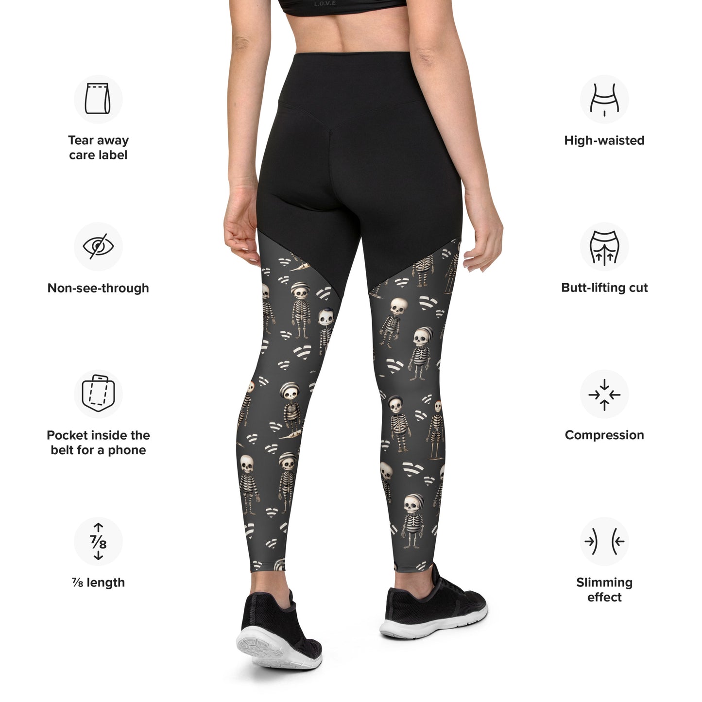 Performance Leggings - Jailhouse Skeleton