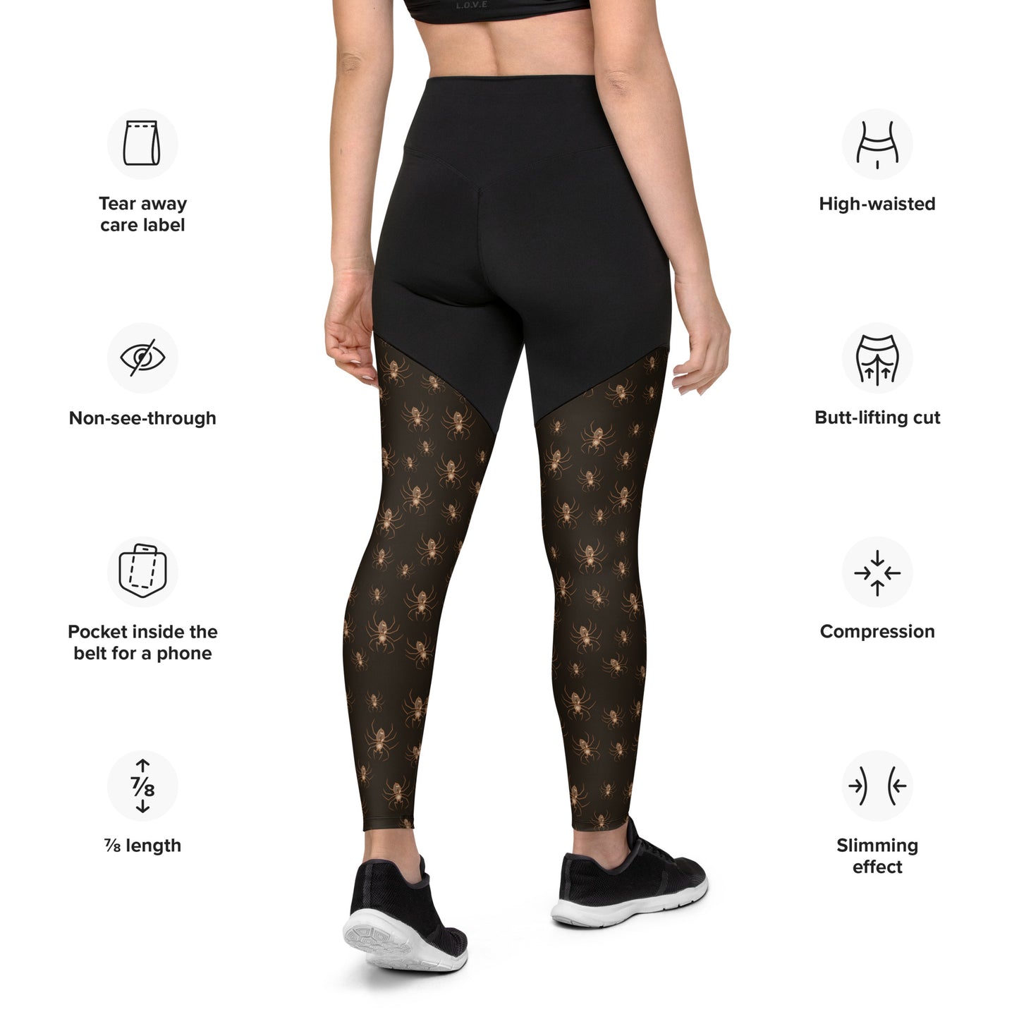 Performance Leggings - Misfit Steam Punk Crew Spiders