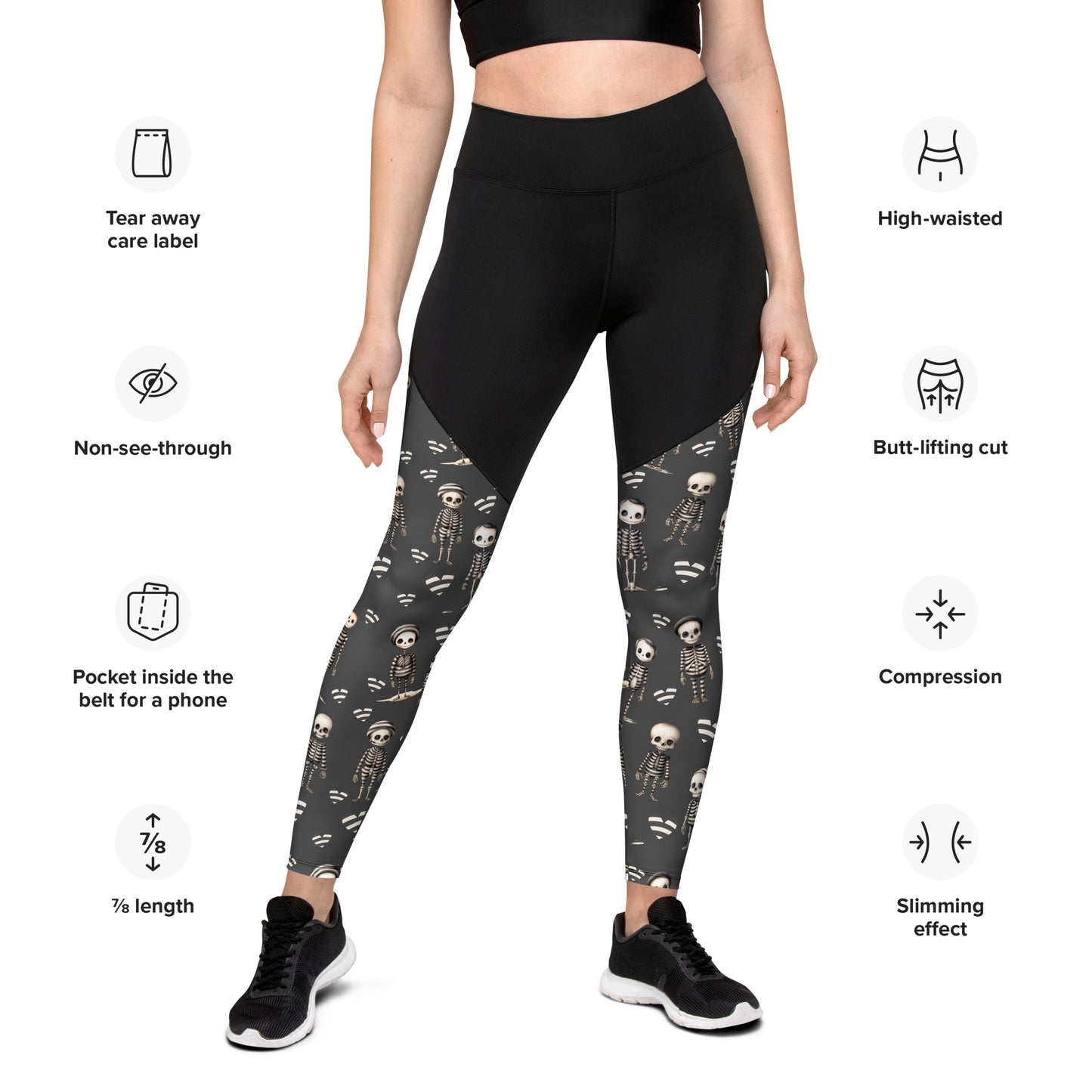 Performance Leggings - Jailhouse Skeleton