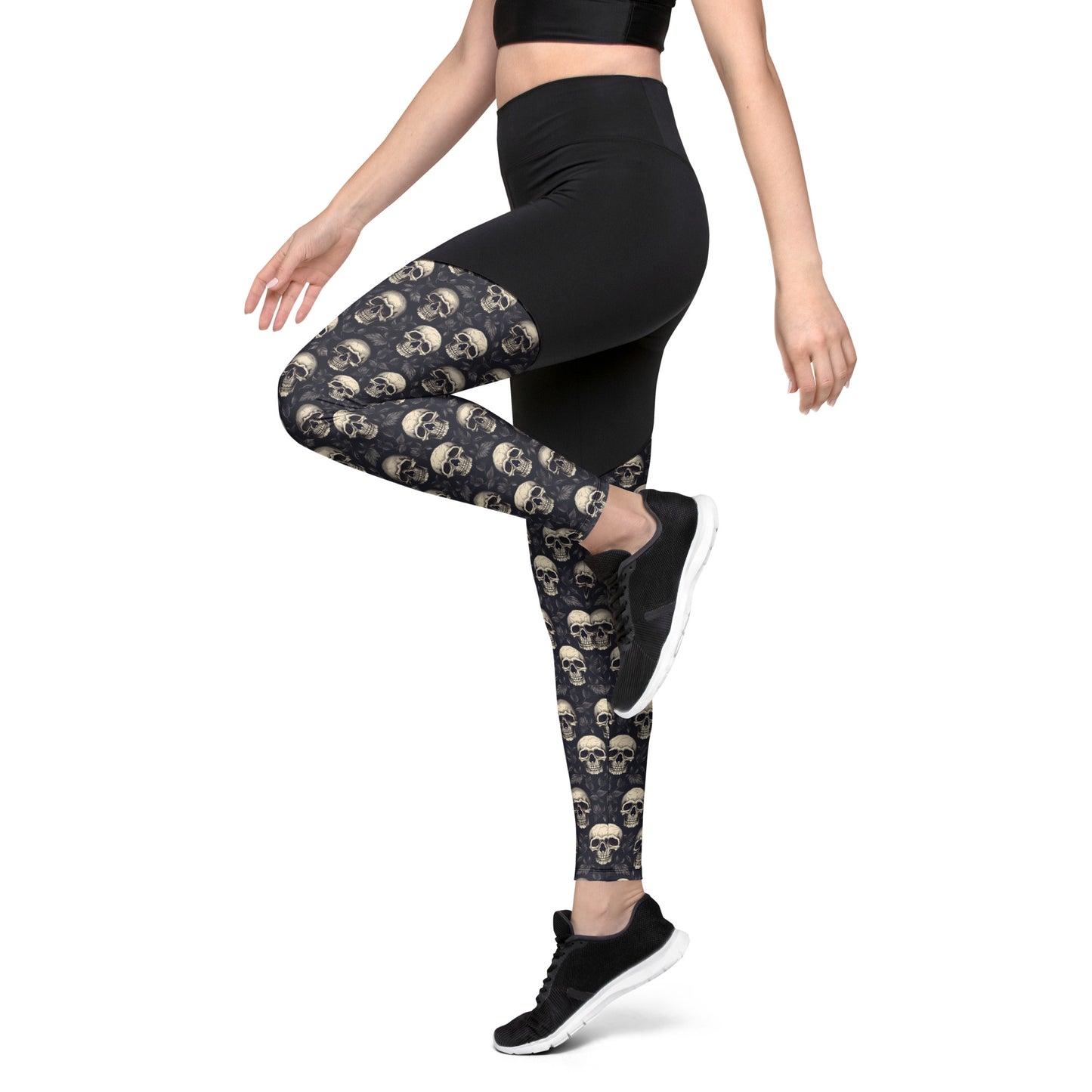 Performance Leggings - Gothic Skull