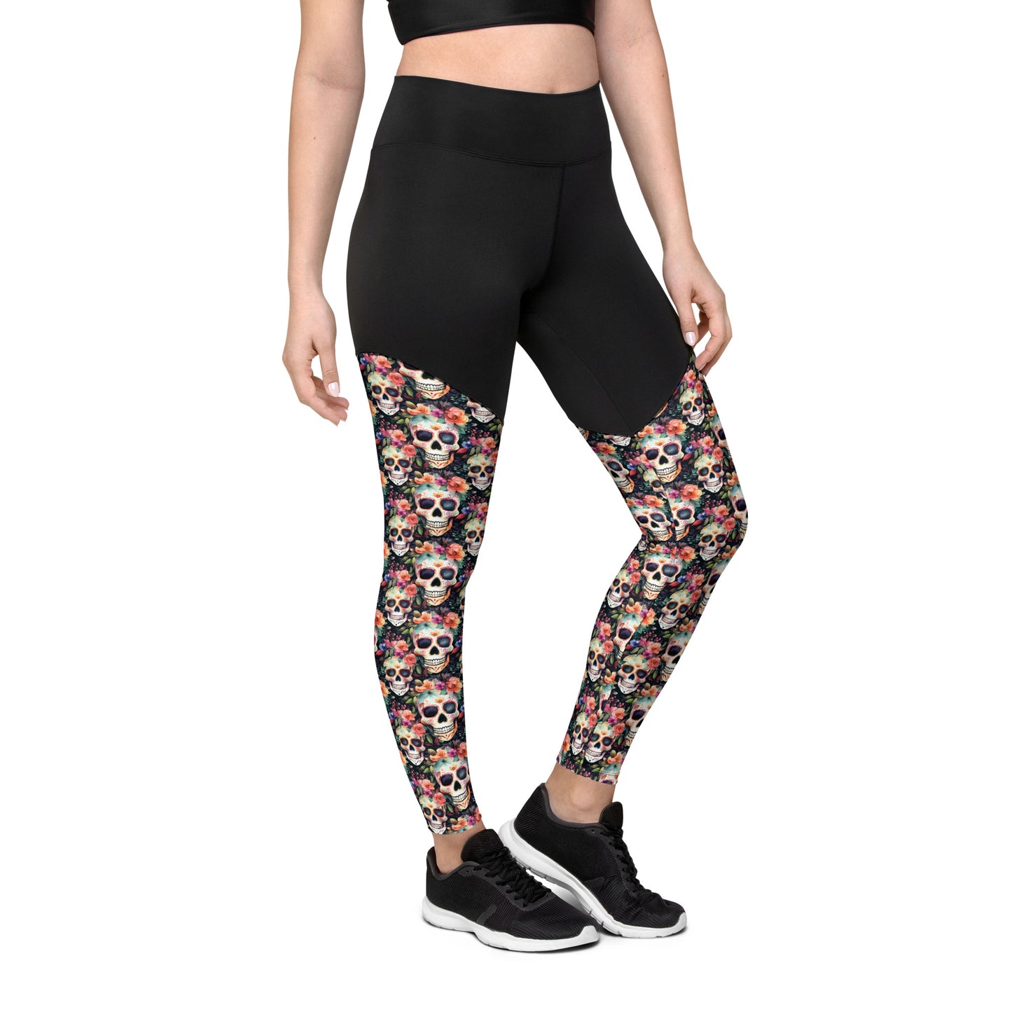 Performance Leggings - Sugar Skulls