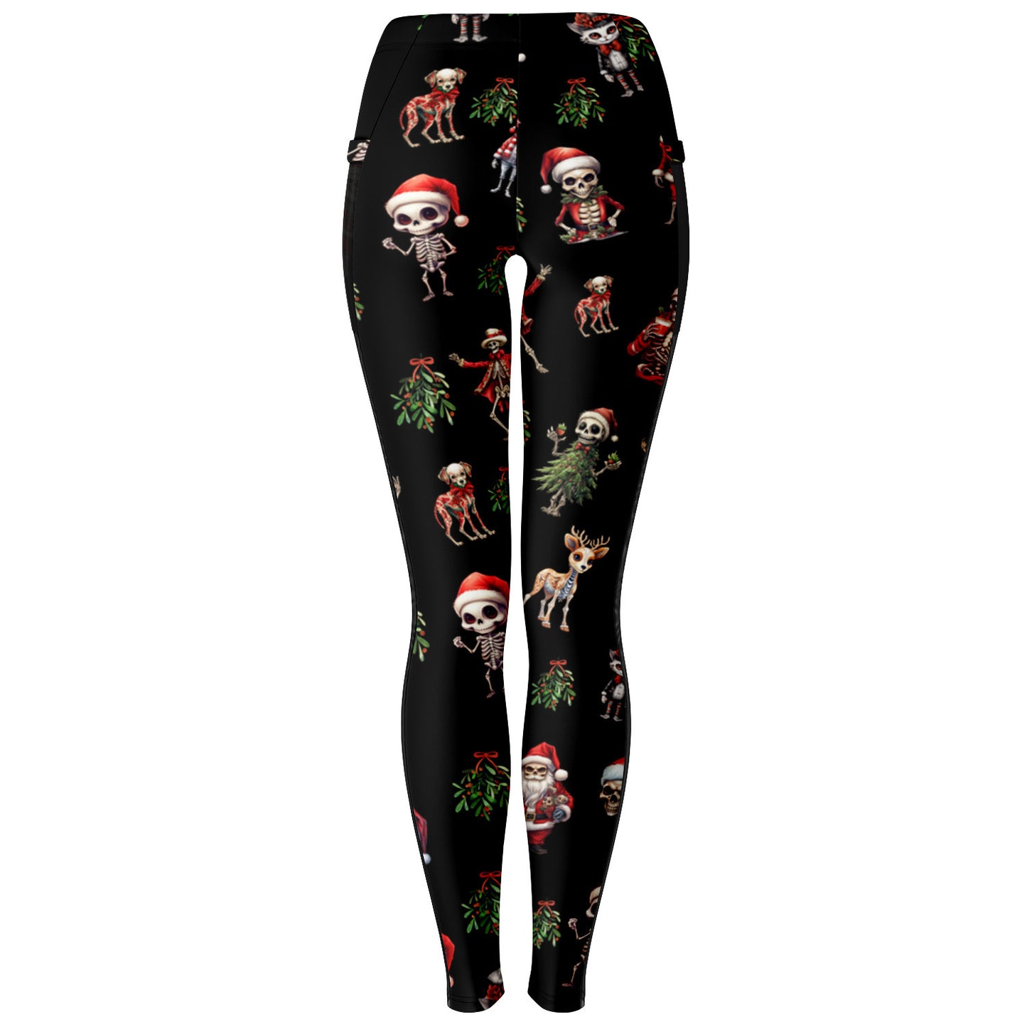 Skeleton Christmas - Mesh Pocket Performance Leggings