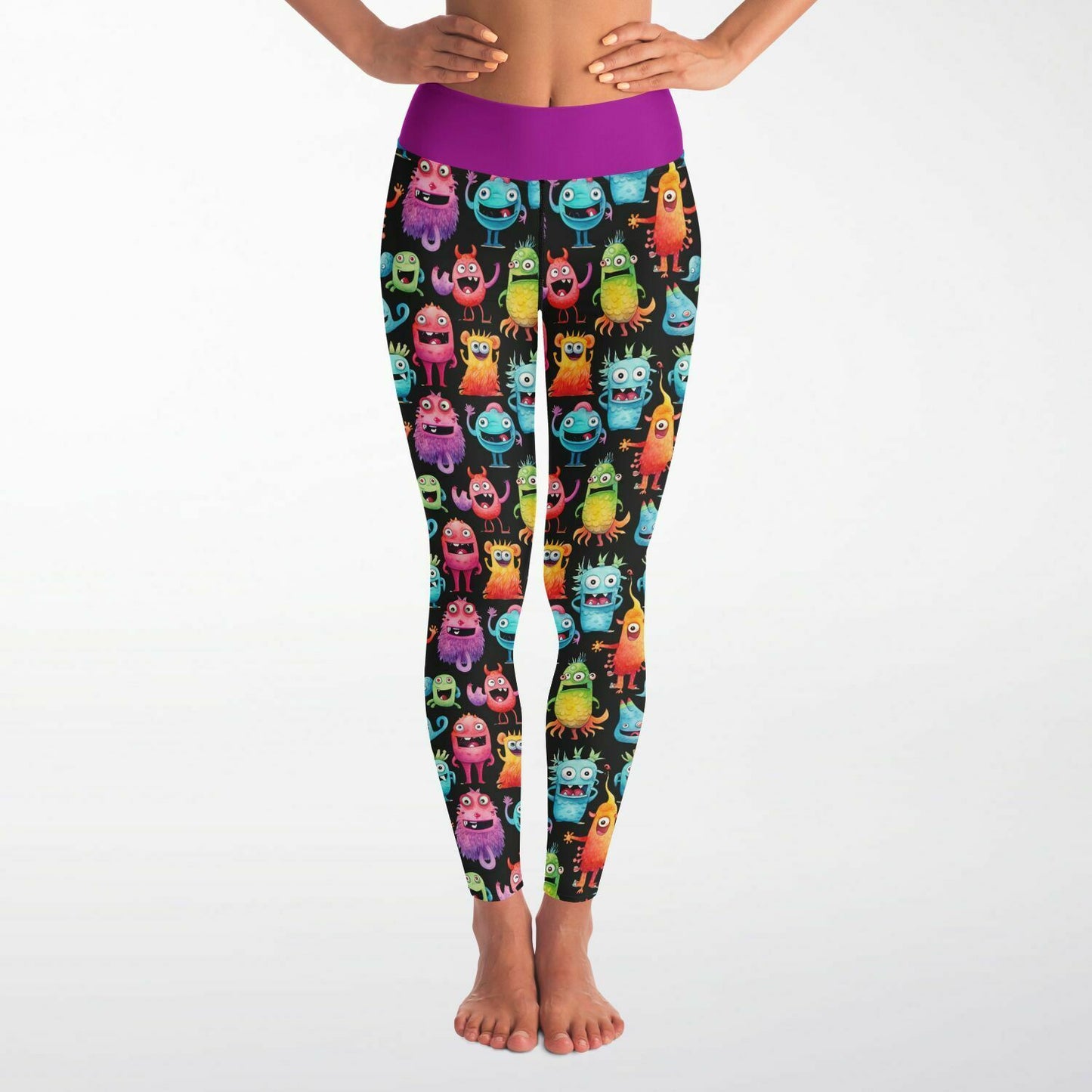 Cheerful "Monster in the Gym" - Classic Athletic Leggings