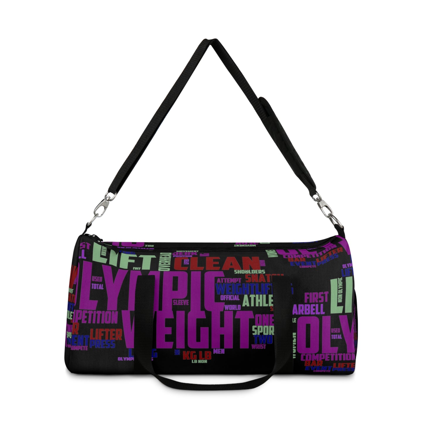 Graphic Typography Lifting Gym Bag - Athletic bag for strength trainers