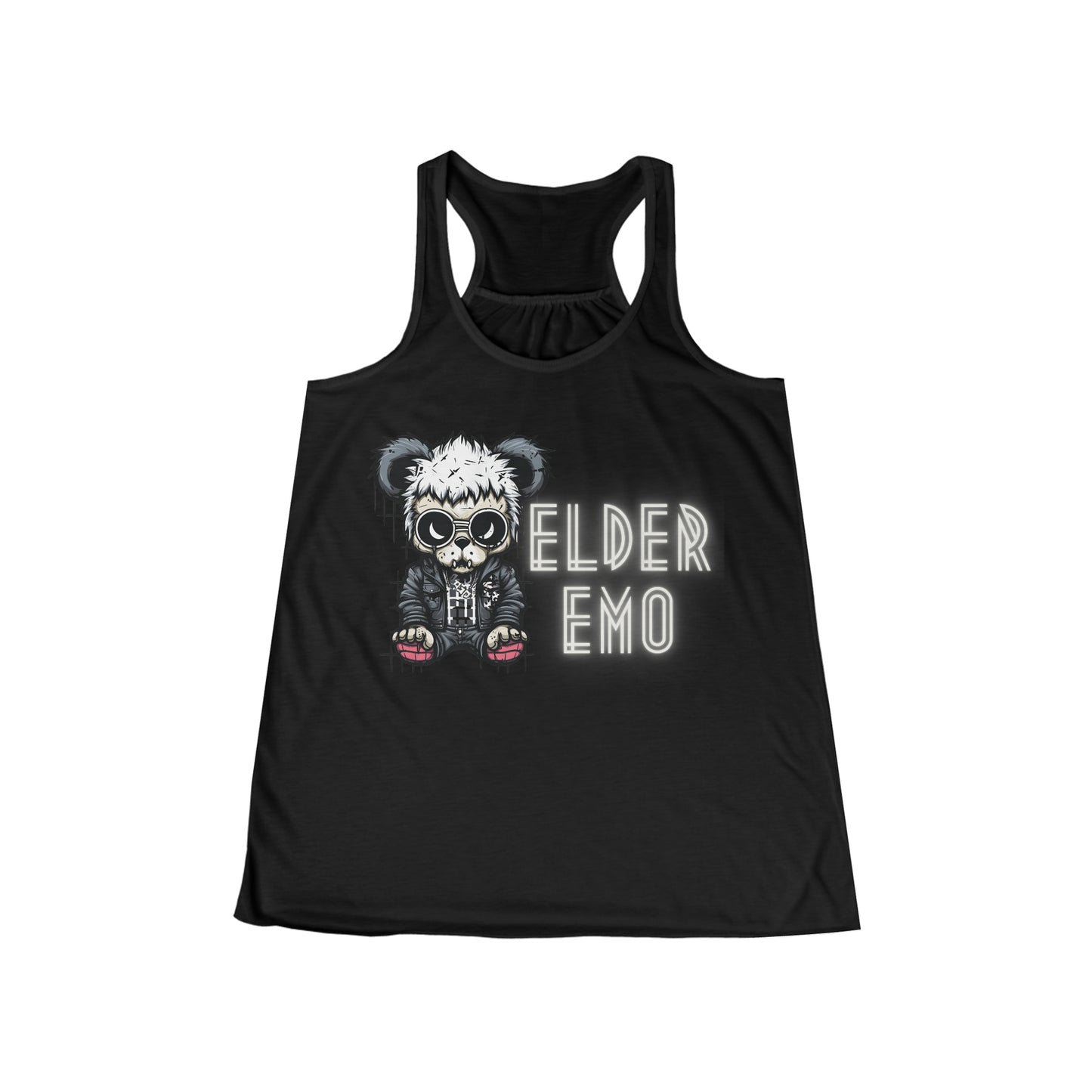 Flowy Racerback Tank Top - Emo Teddy 'Elder Emo'