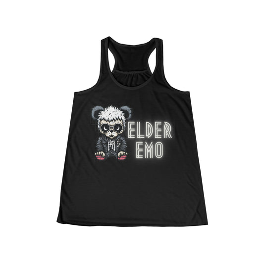 Flowy Racerback Tank Top - Emo Teddy 'Elder Emo'