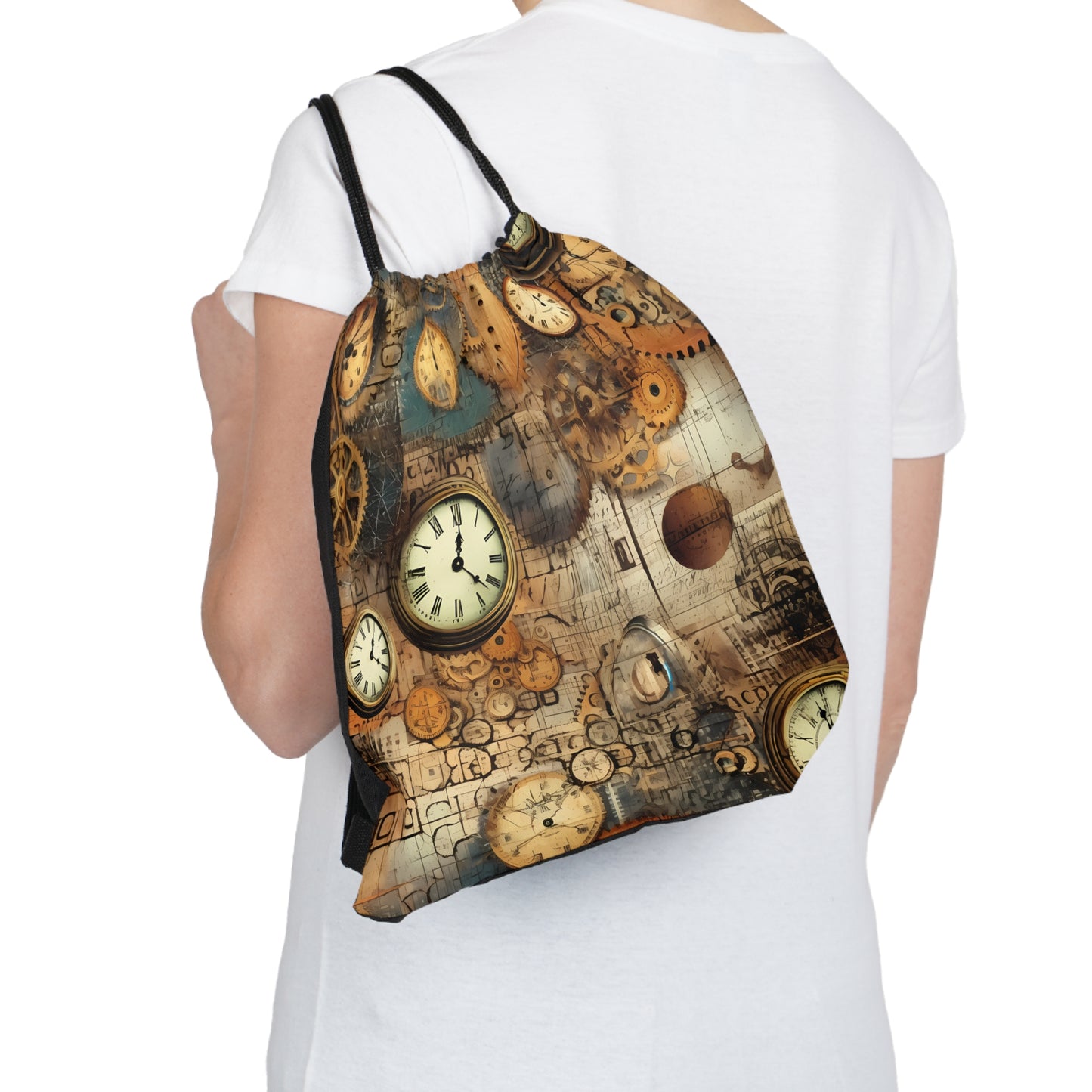 Steampunk Fitness Drawstring Bag - Vintage gym gear