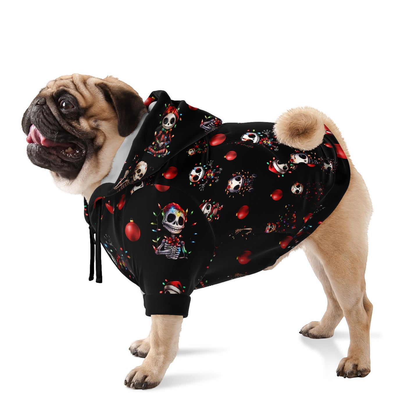 Skeleton Christmas - Athletic Dog Zip-Up Hoodie