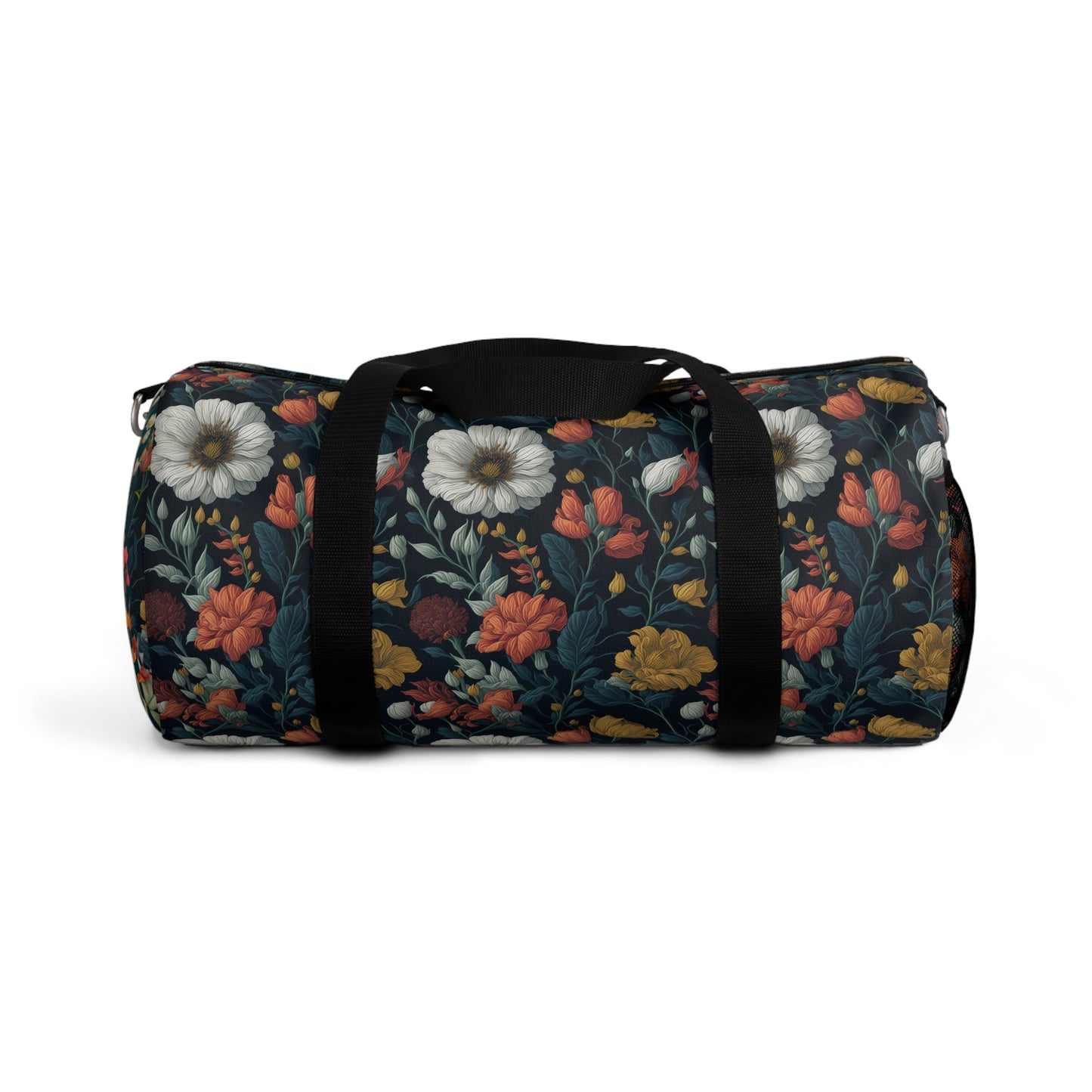 Whimsigoth Skull and Flowers Gym Bag - Duffle bag