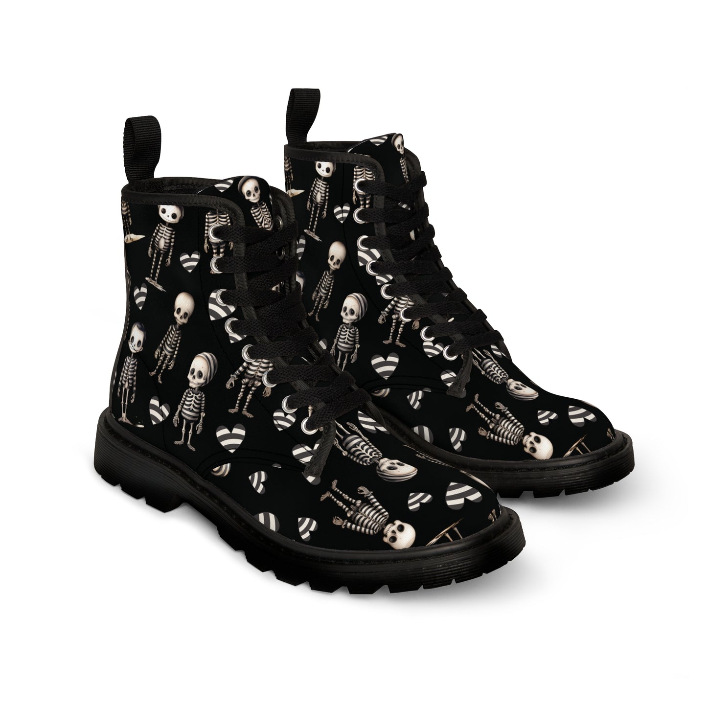 Canvas Boots - Jailhouse skeleton