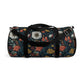 Whimsigoth Skull and Flowers Gym Bag - Duffle bag
