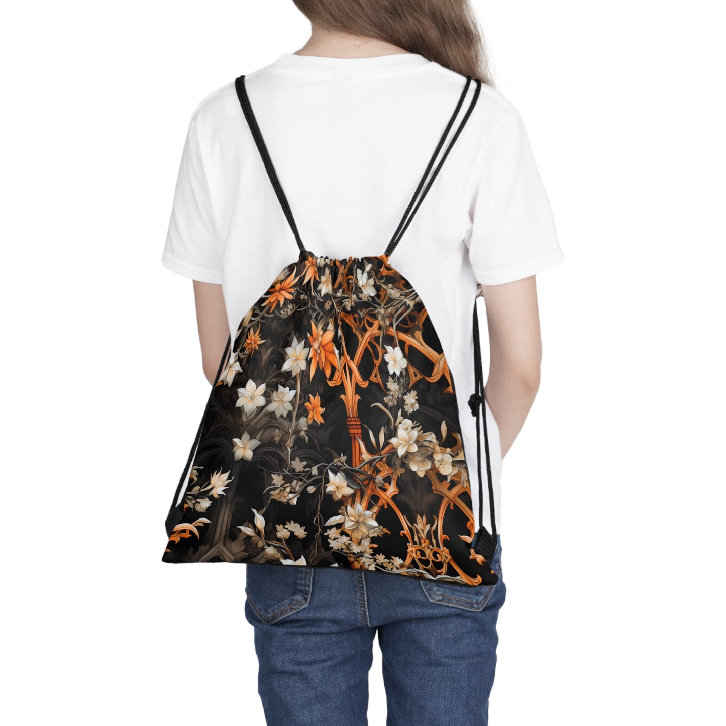 Witchy Garden Vines Athletic Drawstring Bag
