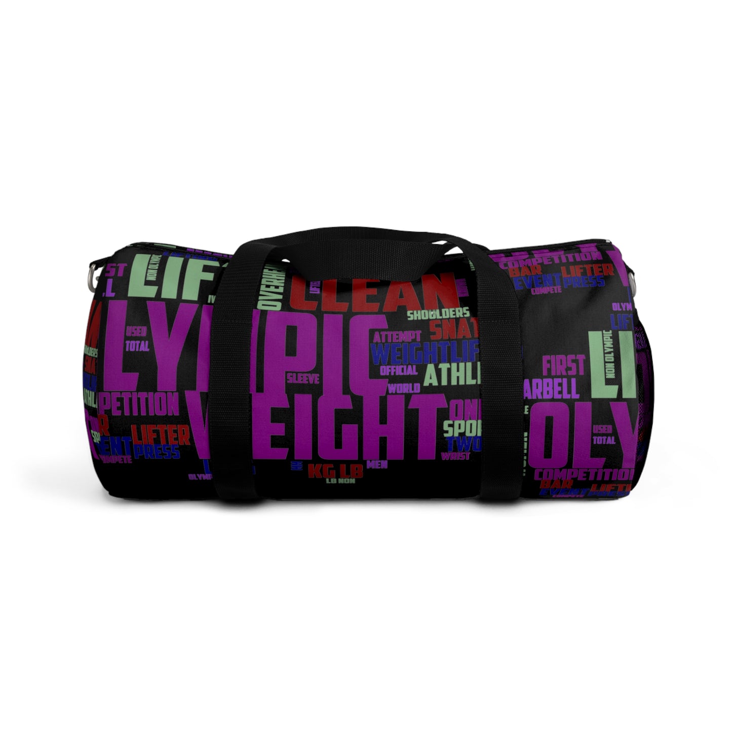 Graphic Typography Lifting Gym Bag - Athletic bag for strength trainers