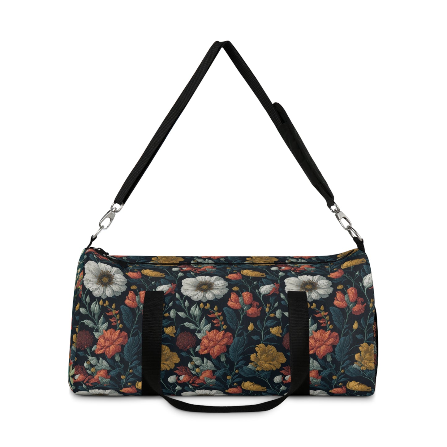 Whimsigoth Skull and Flowers Gym Bag - Duffle bag