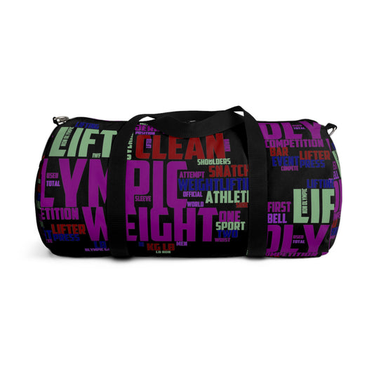 Graphic Typography Lifting Gym Bag - Athletic bag for strength trainers