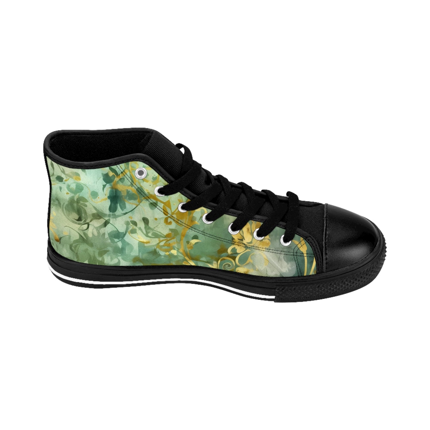 Sage and Gold Damask - Lifting High Top sneakers