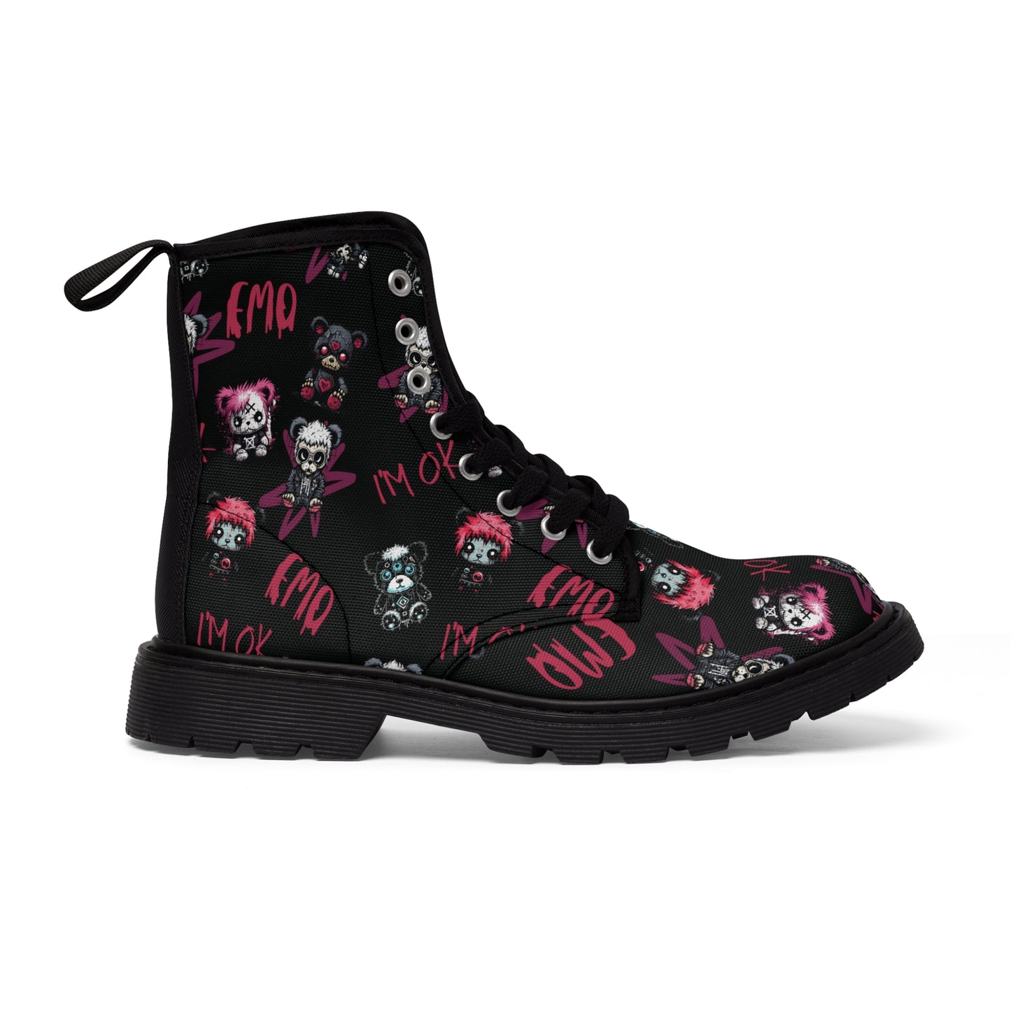 Canvas Boots - Emo Teddy