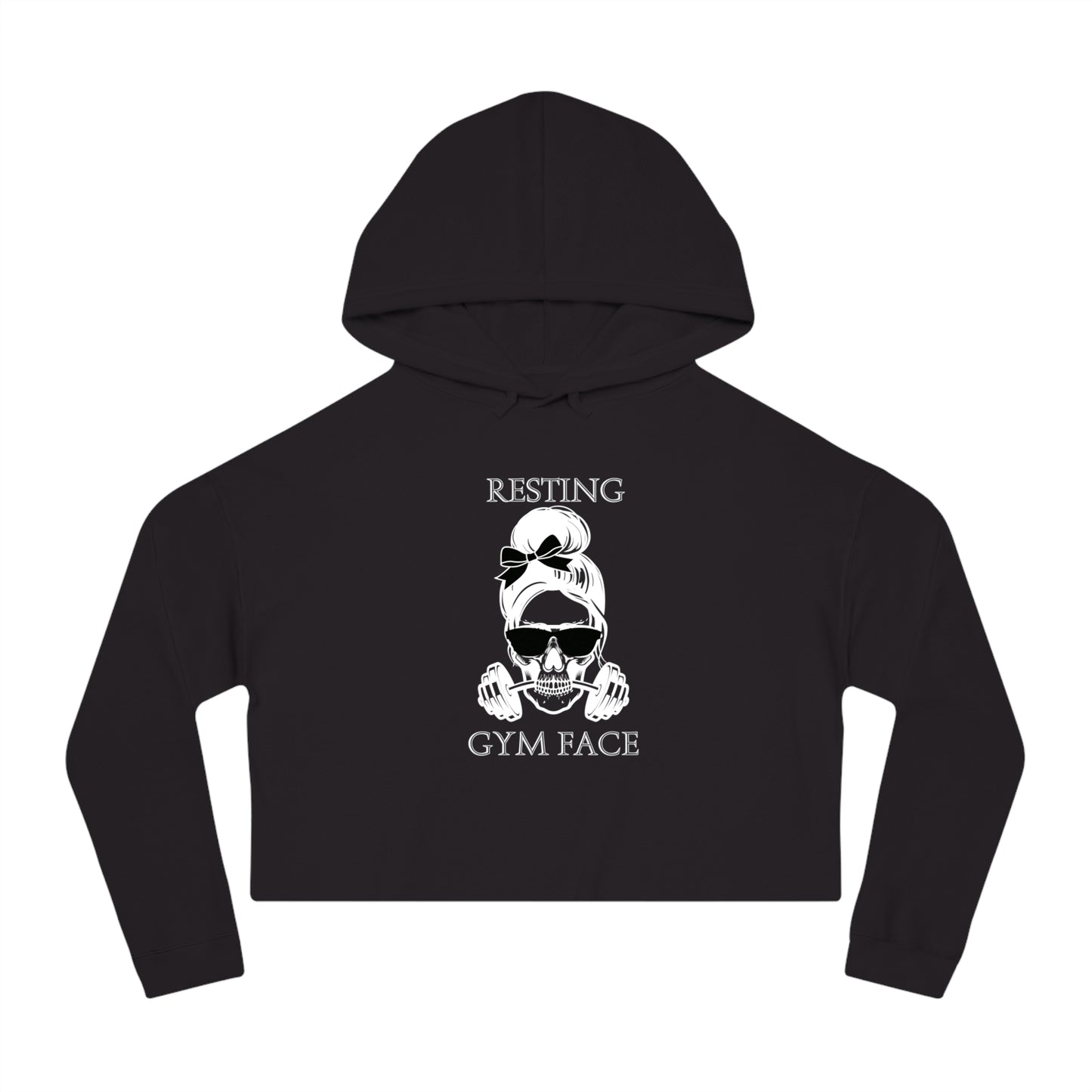 Cropped Hoodie - Resting Gym Face