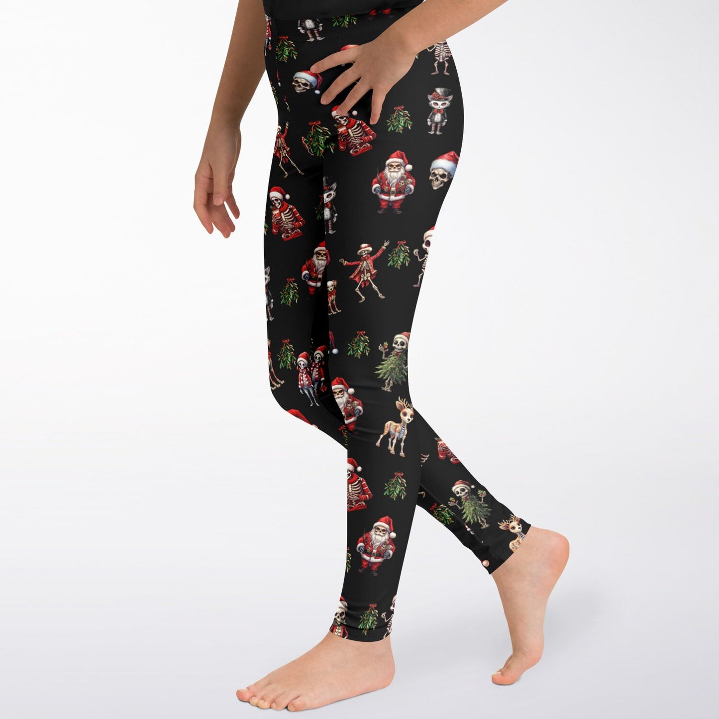 Skeleton Christmas - small child leggings