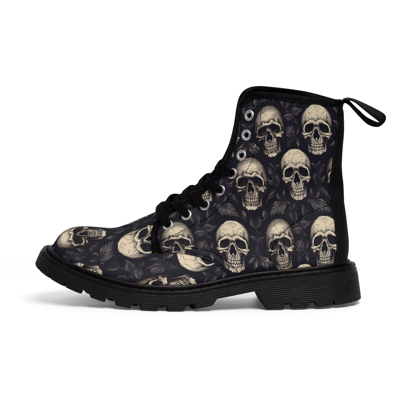 Canvas Boots - dark skull