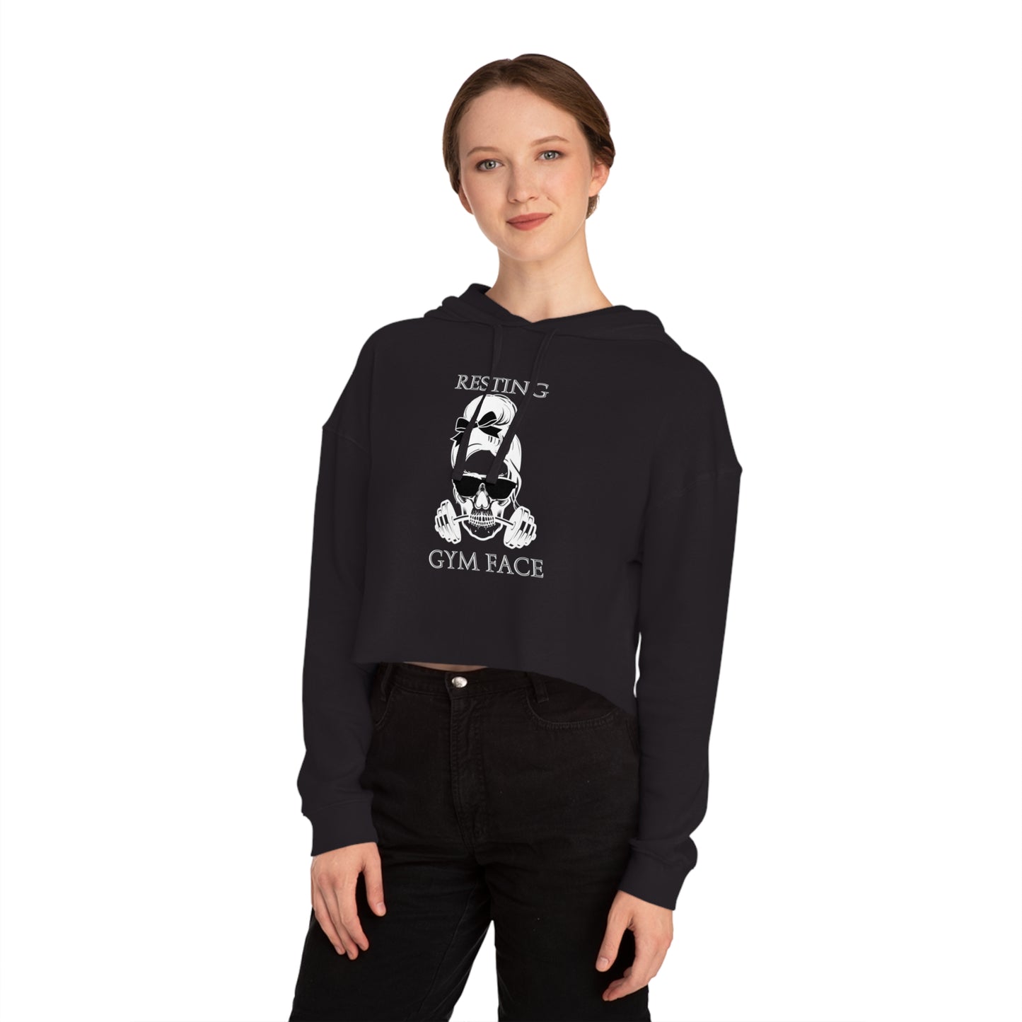 Cropped Hoodie - Resting Gym Face