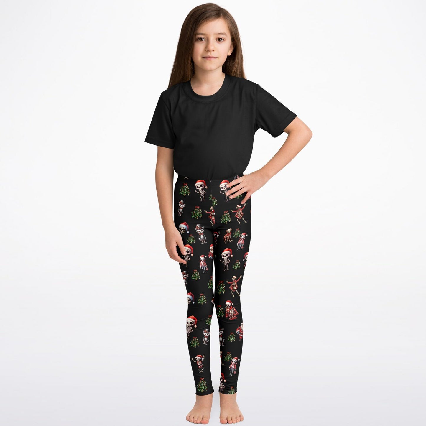 Festive Skeleton - youth leggings