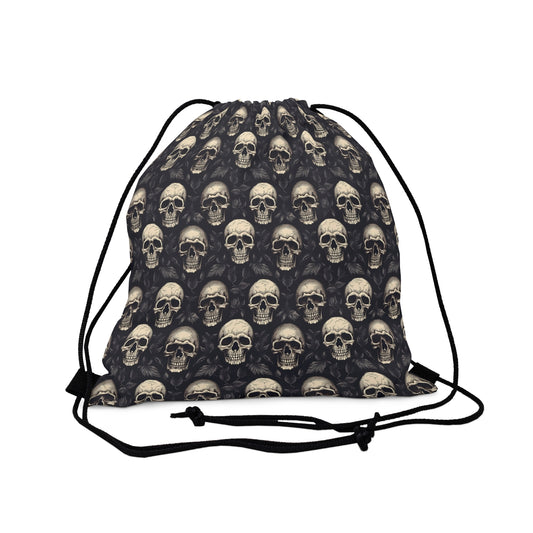 Skull Fitness Drawstring Bag - Goth gym gear