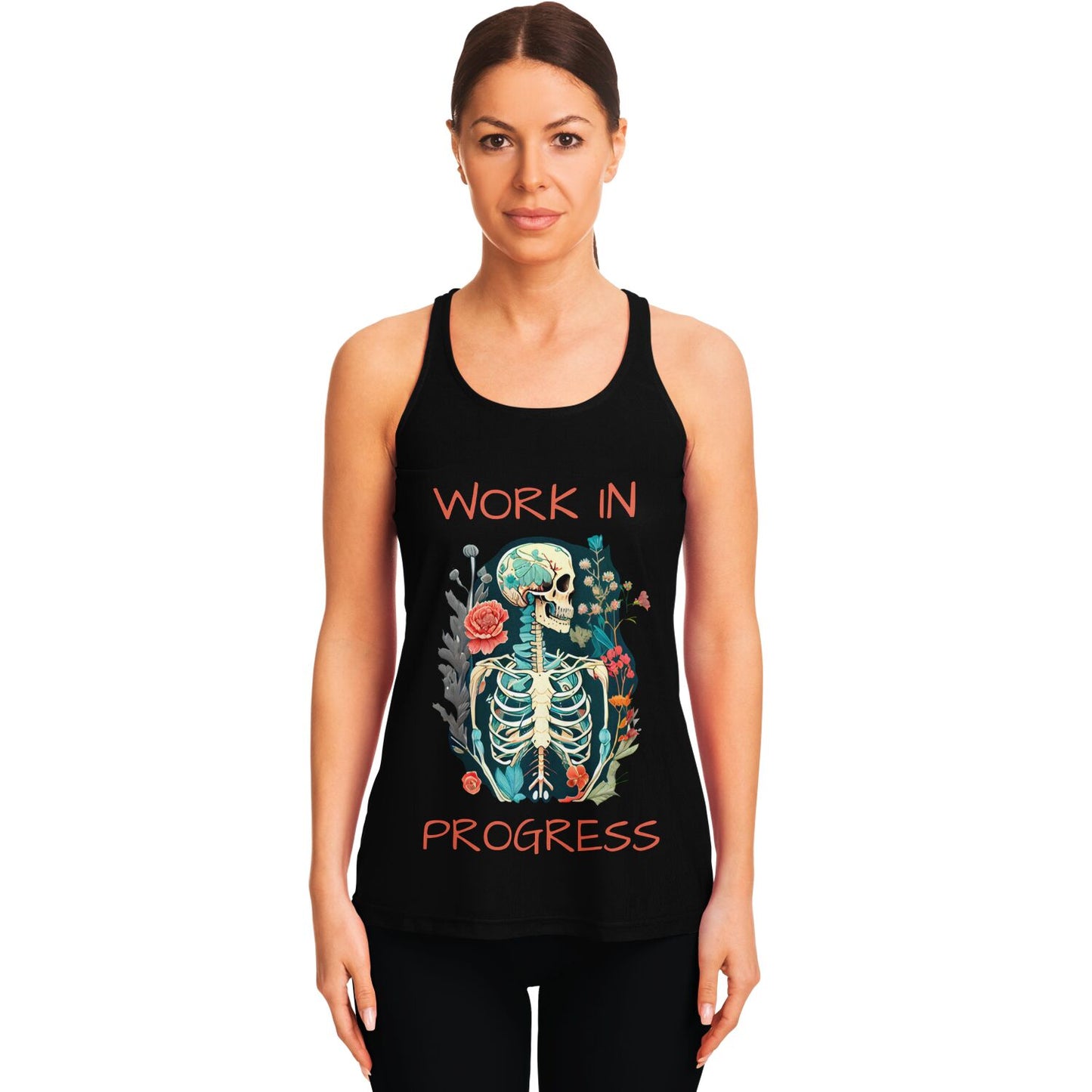 Work in Progress Skeleton - Racerback Tank Top