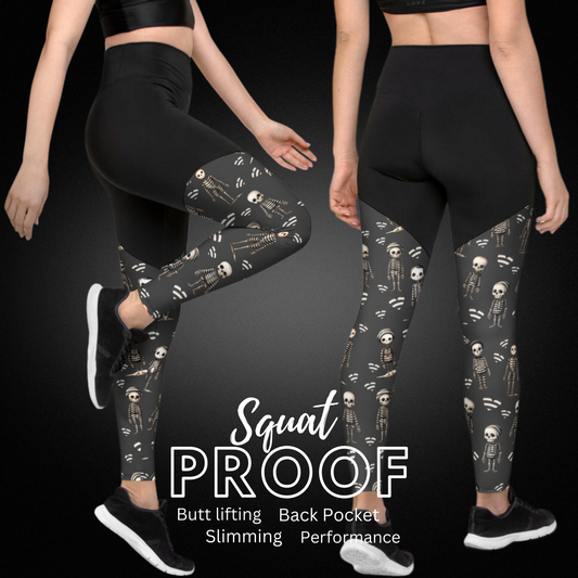 Performance Leggings - Jailhouse Skeleton