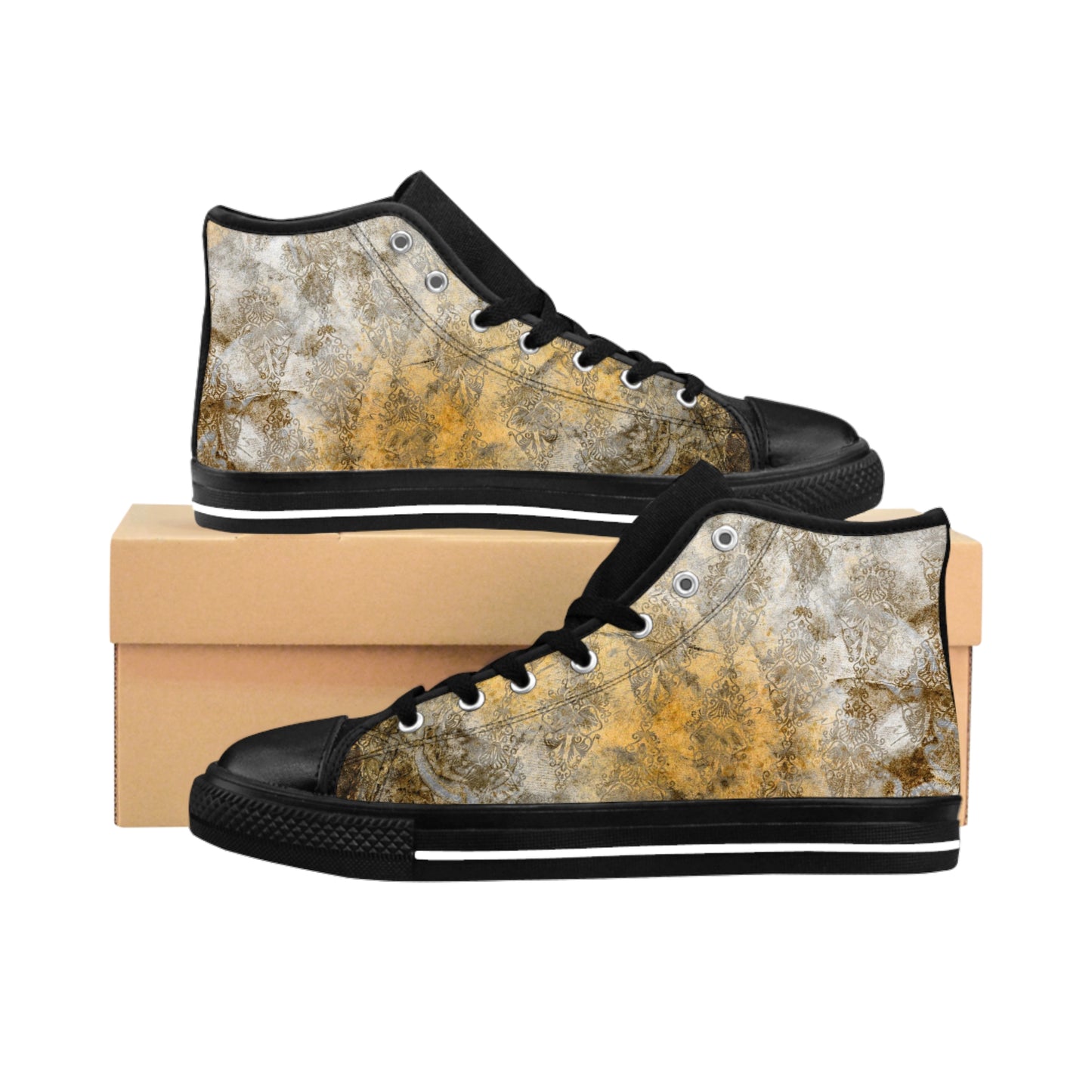 Gold Vintage Grunge - Lifting High-top Sneakers