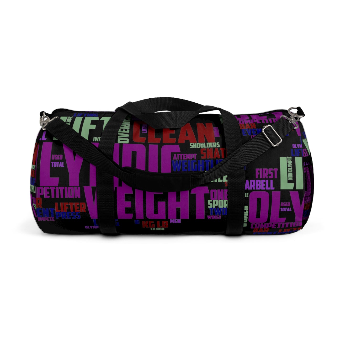 Graphic Typography Lifting Gym Bag - Athletic bag for strength trainers