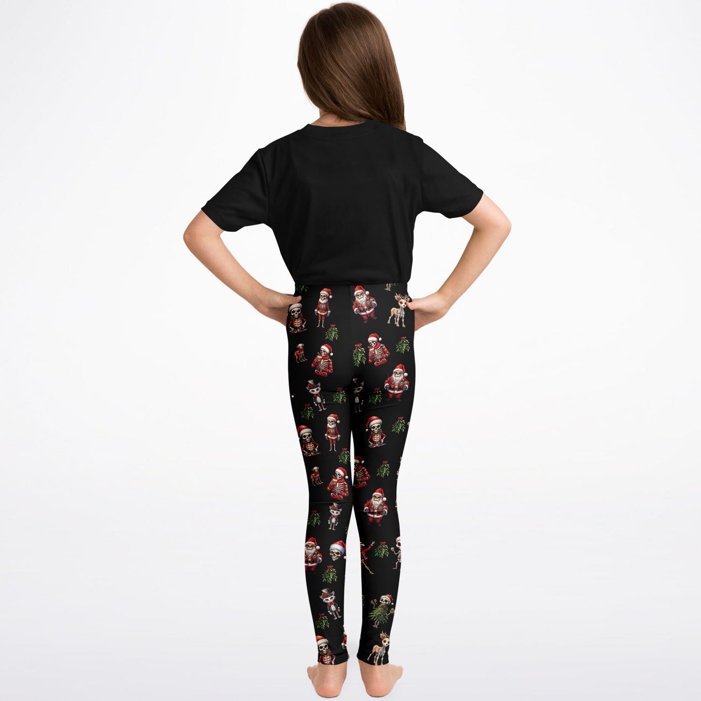 Festive Skeleton - youth leggings