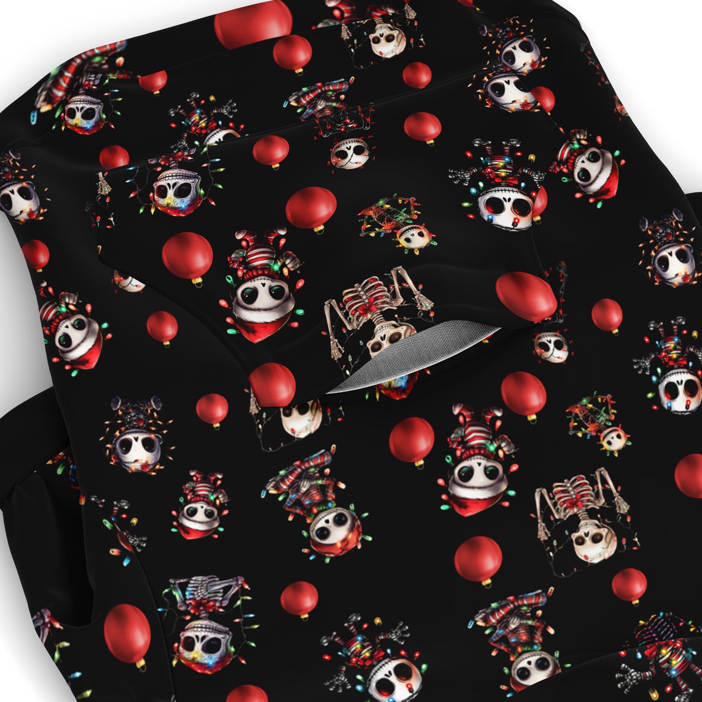Skeleton Christmas - Athletic Dog Zip-Up Hoodie