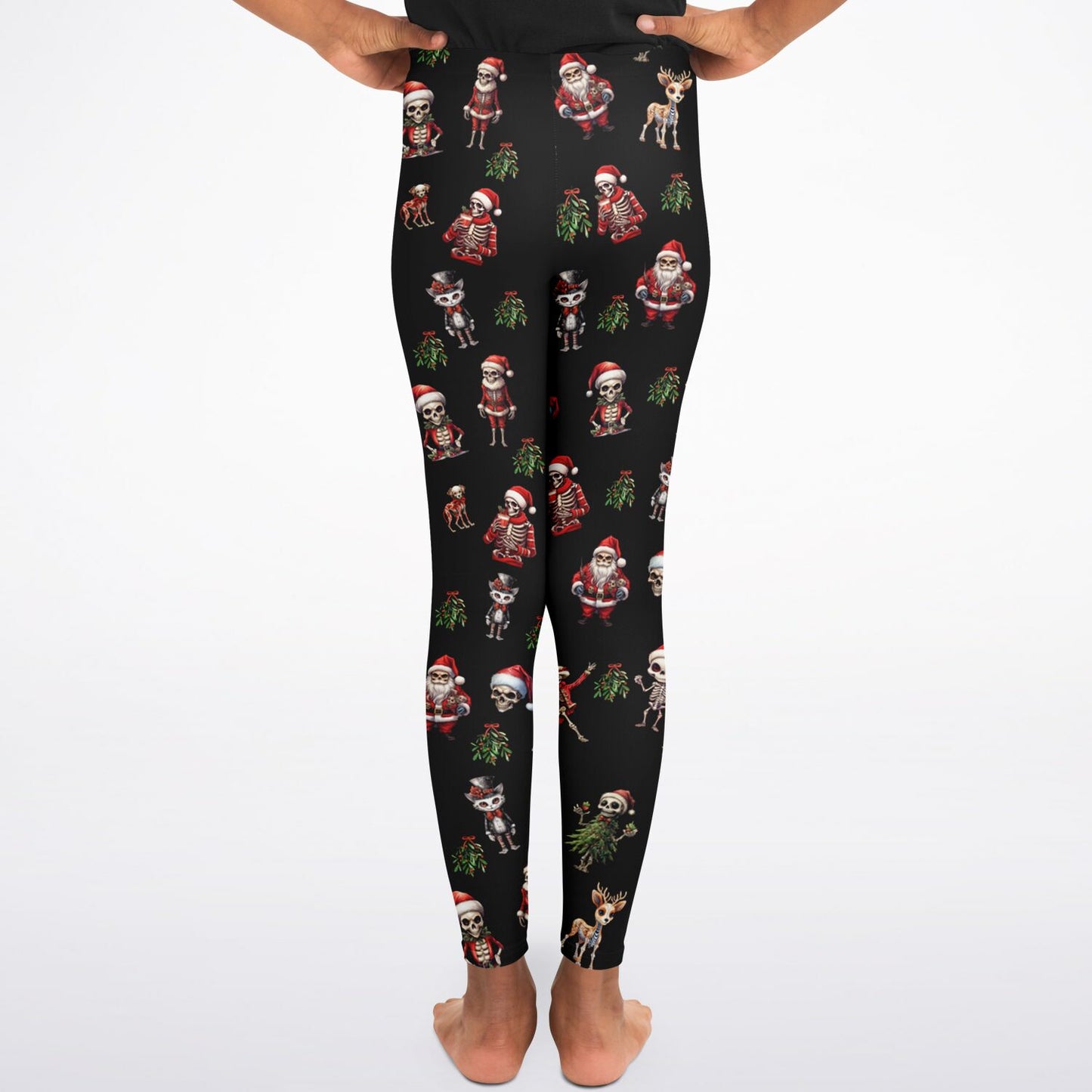 Festive Skeleton - youth leggings