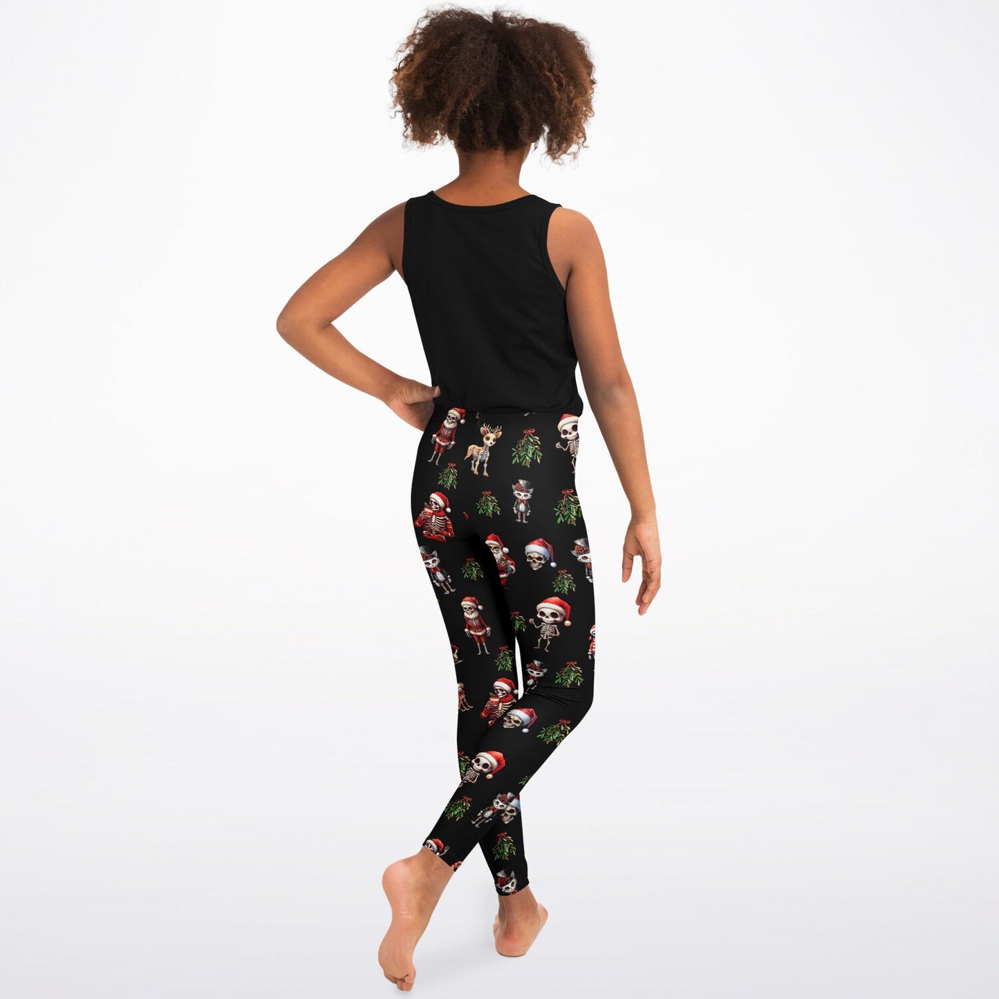 Skeleton Christmas - Kids Athletic Leggings